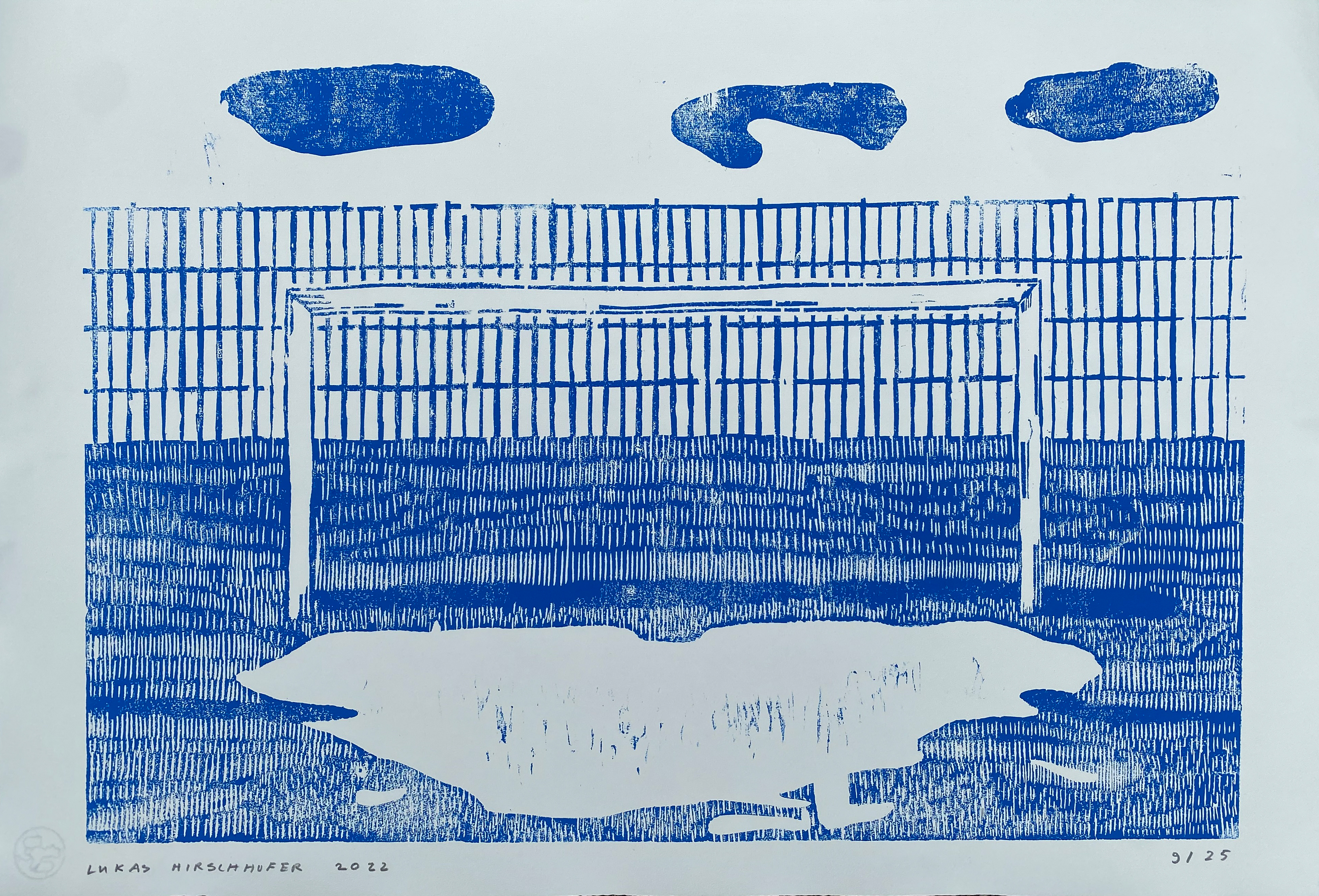 Untitled / Woodcut print on paper / Edition of 25 / 60cm x 80cm / 2022