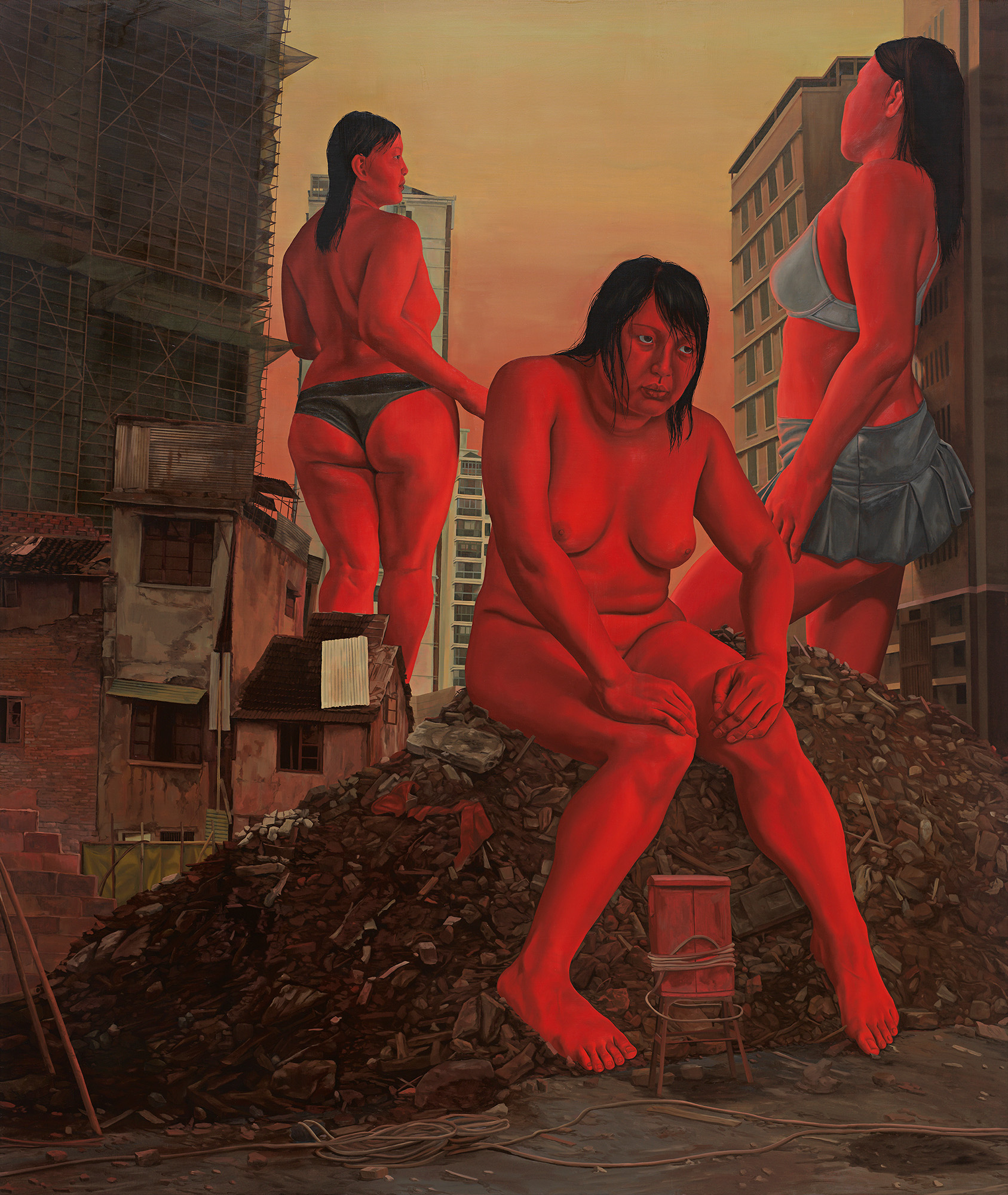 Titan City, oil on canvas, 78x66"