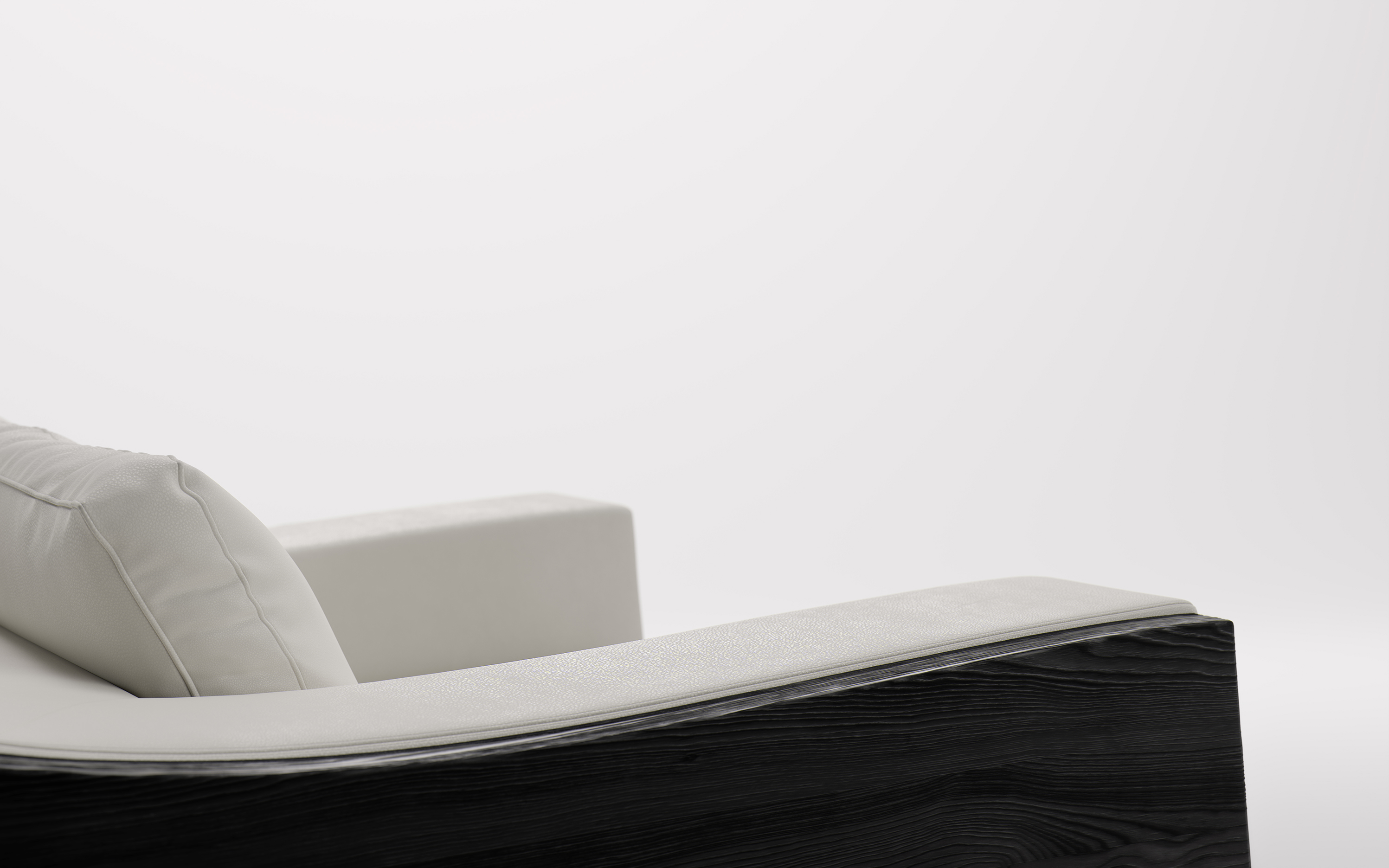 Grand Fauteuil | cuir et ch&ecirc;ne bross&eacute; | L 110 cm W 96 cm H 69 cm