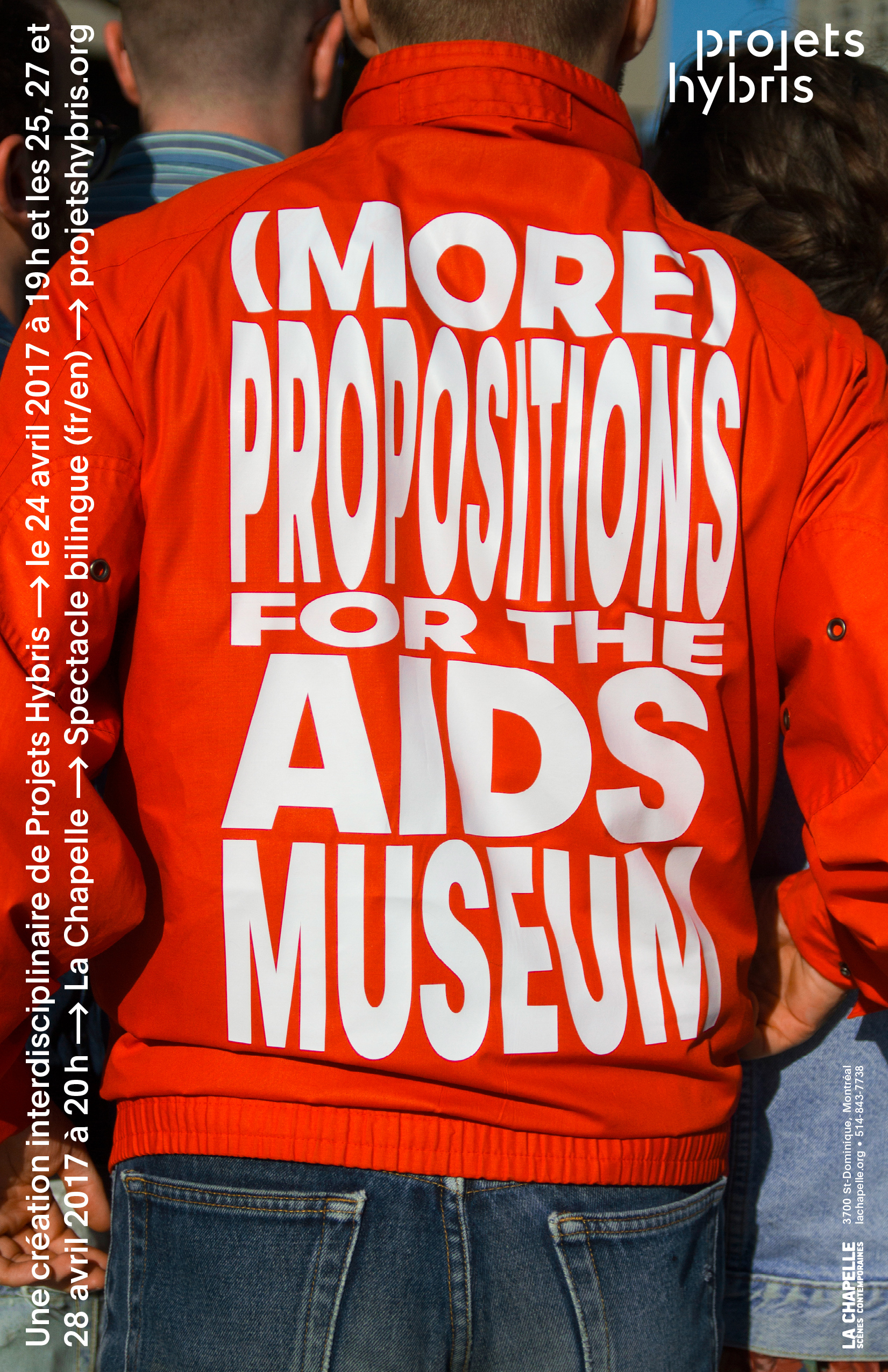 Poster for the interdisciplinary performance (More) Propositions for the AIDS Museum by Projet Hybris. Freelance,&nbsp;2017