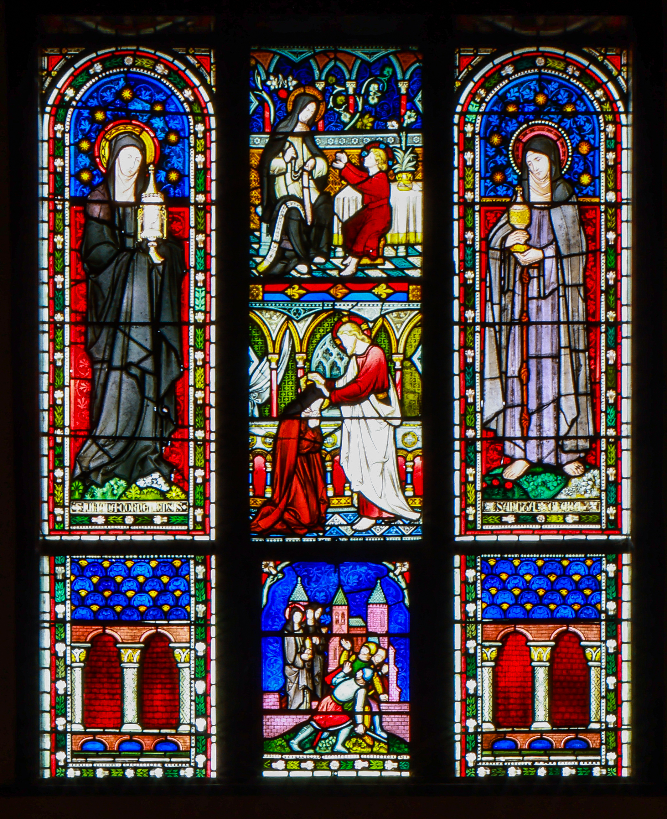 Stained Glass, Church of Our Lady of Mount Carmel, Tanners Street, Faversham, Kent. Photo credit: Sirj Photography