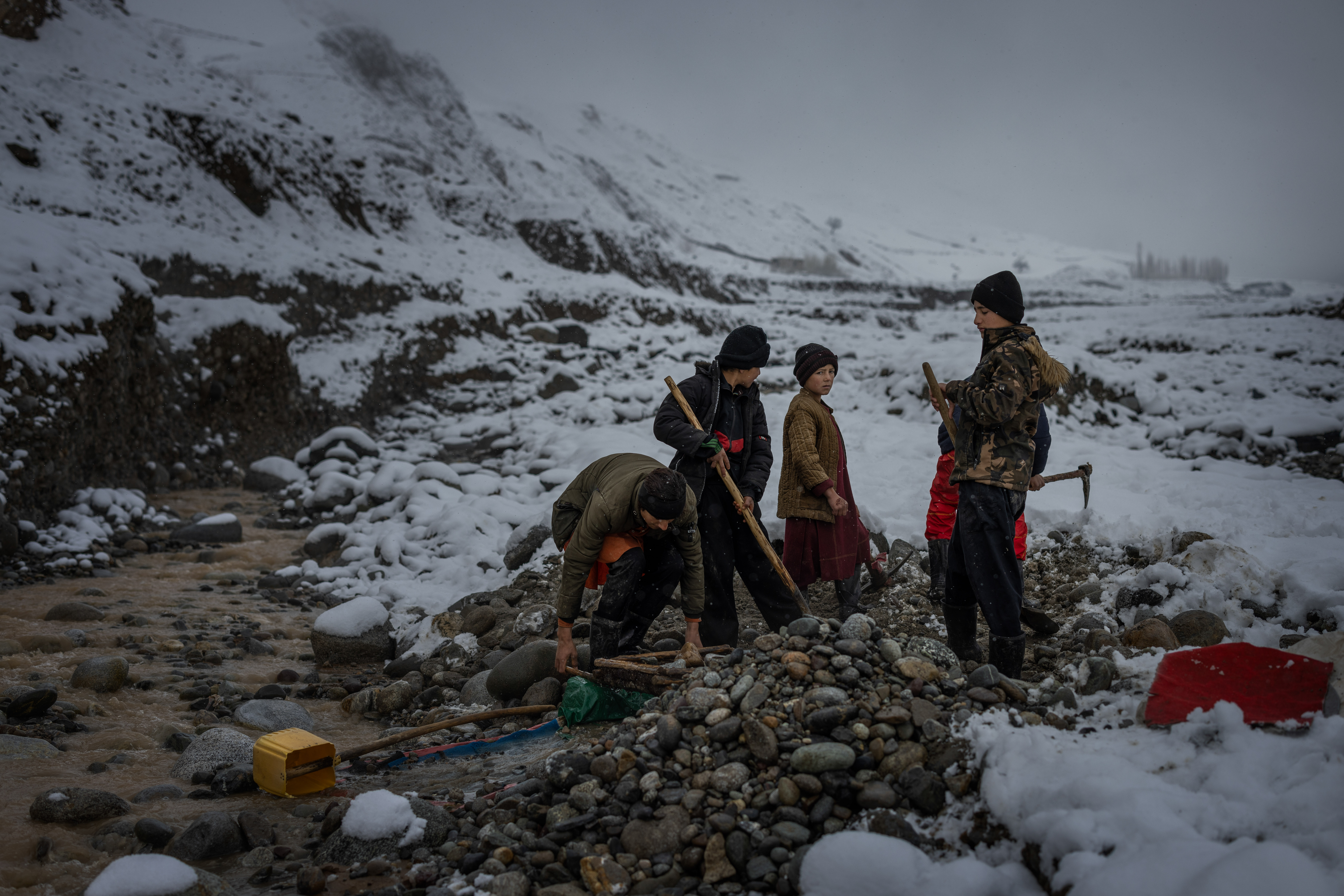 Schools are closed for the Christmas holidays, but most of the children in Toryab village in Badakhshan skip school and dig for gold from morning to night even during the school terms. Digging for gold has become an increasingly common source of income, when there are hardly any other alternatives to work.