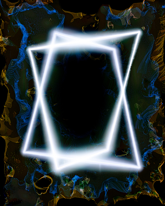 Sometimes, Two Things Are True at the Same Time2020Light drawing and tampered negative, chromogenic print, 40 x 32 inches