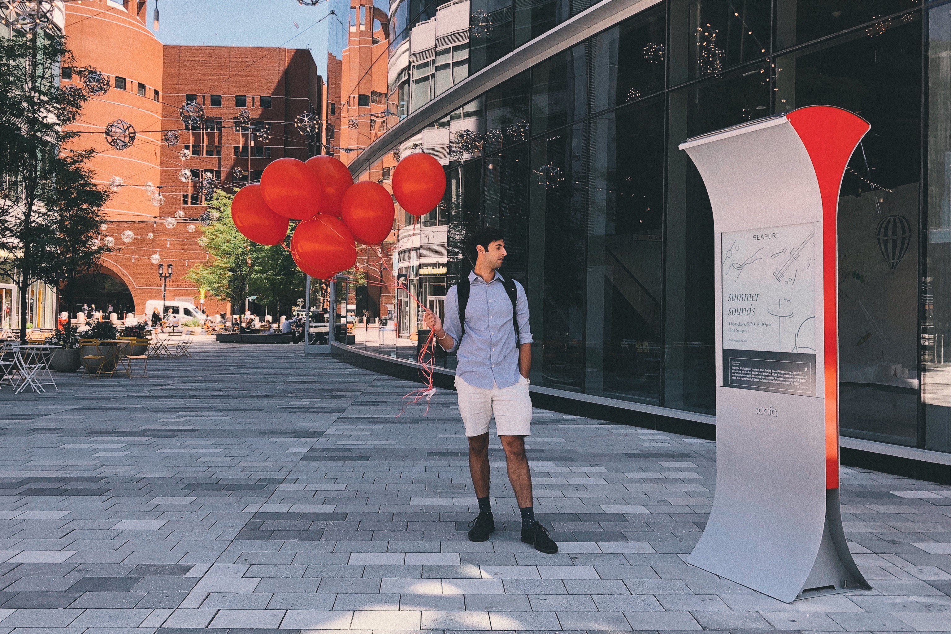 The Soofa Sign is a platform for community content and digital advertisements in the real world made possible by solar power and electronic paper technology.