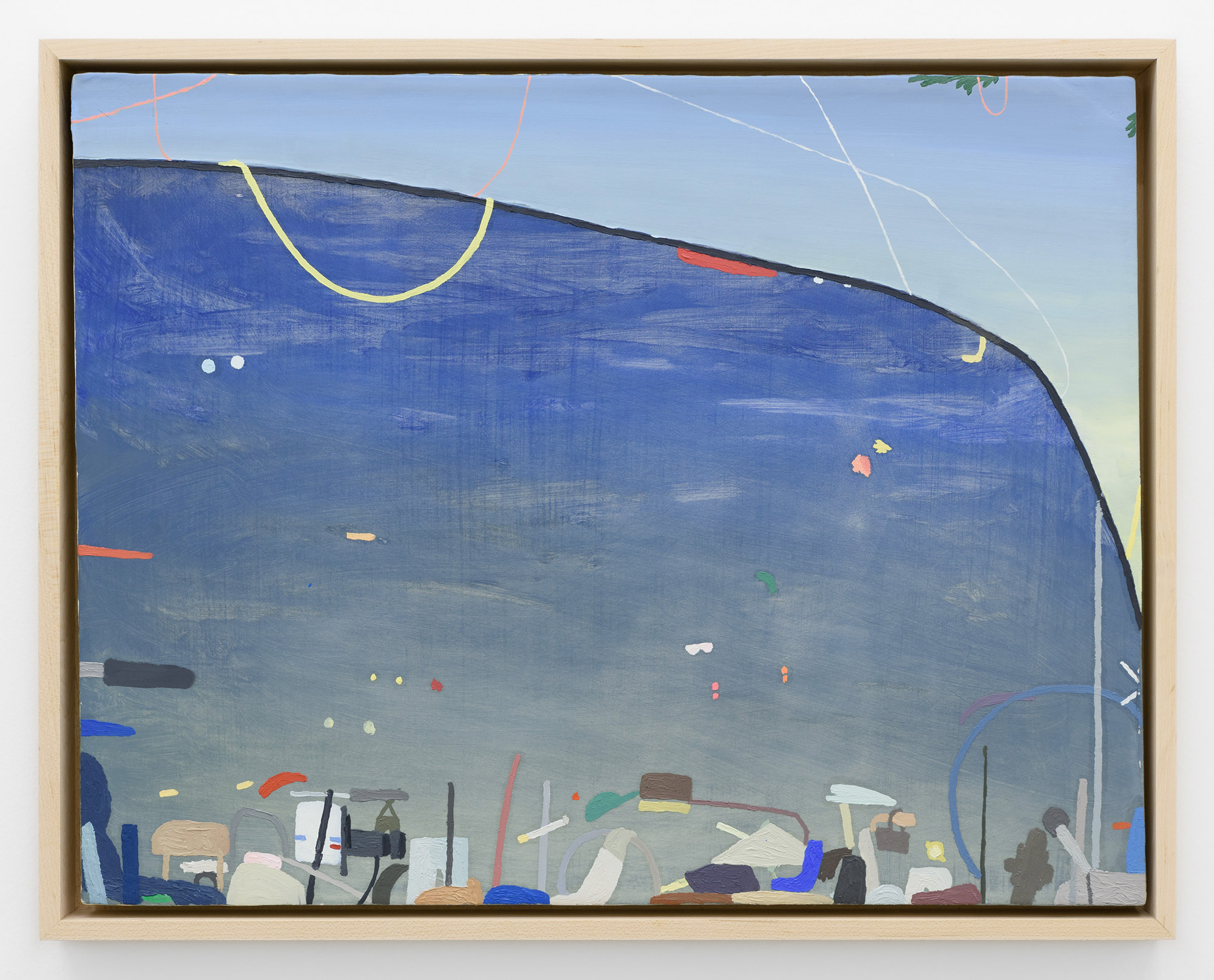 Side View Mirror, Microphone, Cigarette, Bass, 14 x 18", 2021