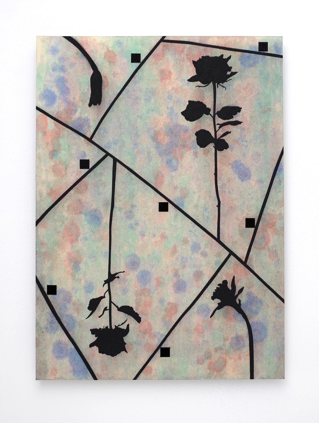 ‘Conversation piece’, 2022, acrylic on paper/aluminium, 43 x 31 cm