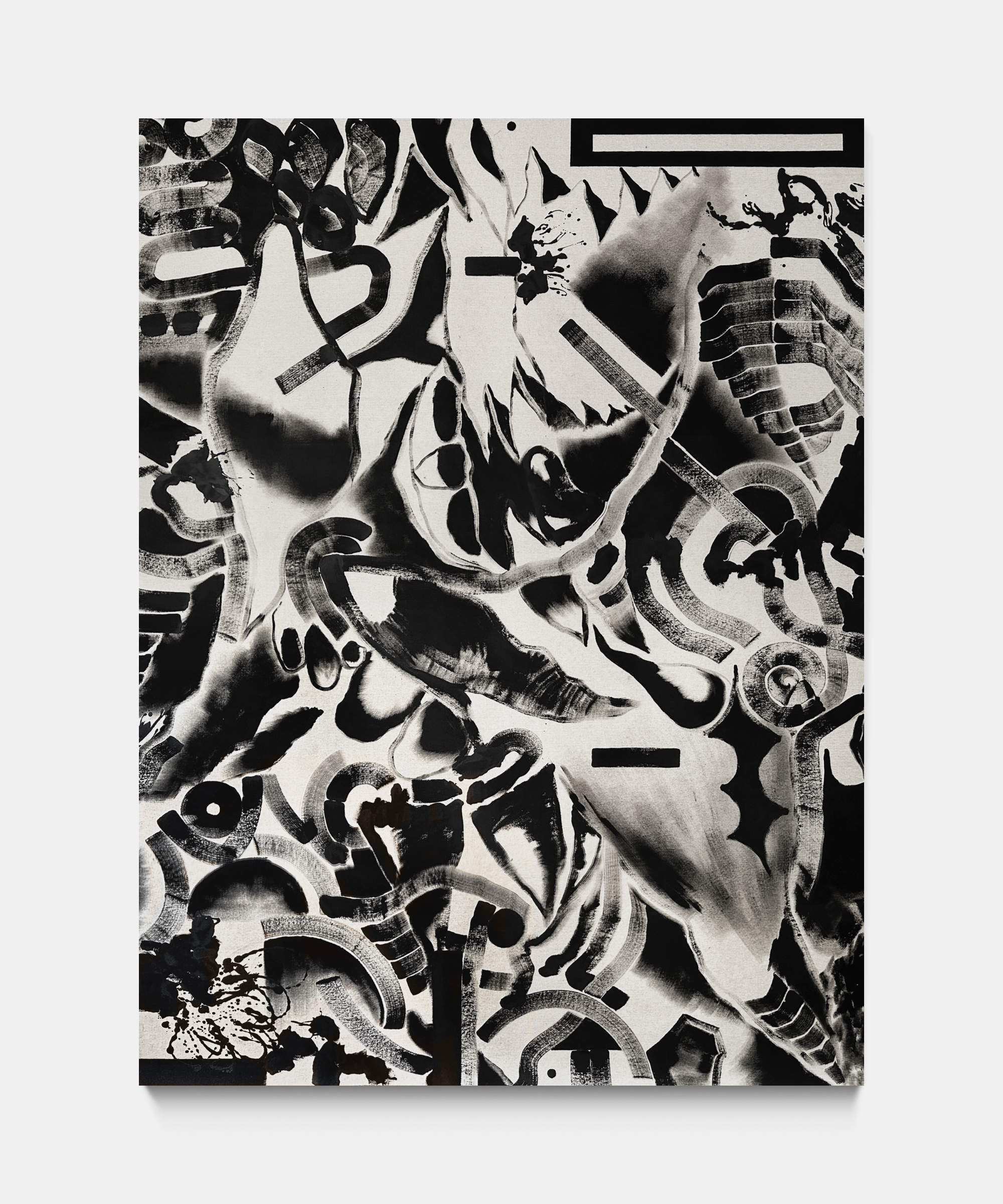 Untitled, 2023. Iron oxide on canvas. 195&#160;×&#160;260&#160;cm.