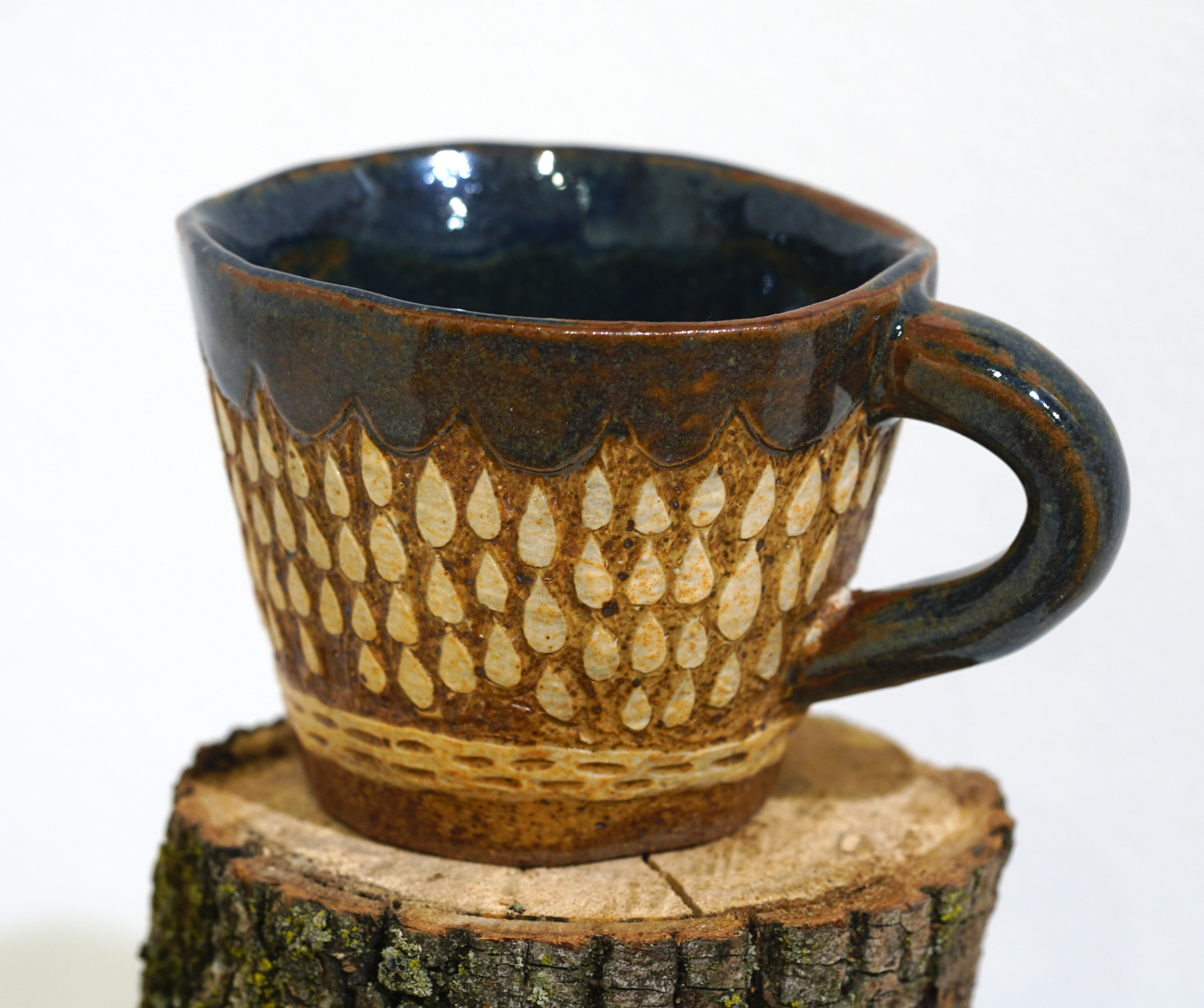 Downpour, stoneware with sgraffito