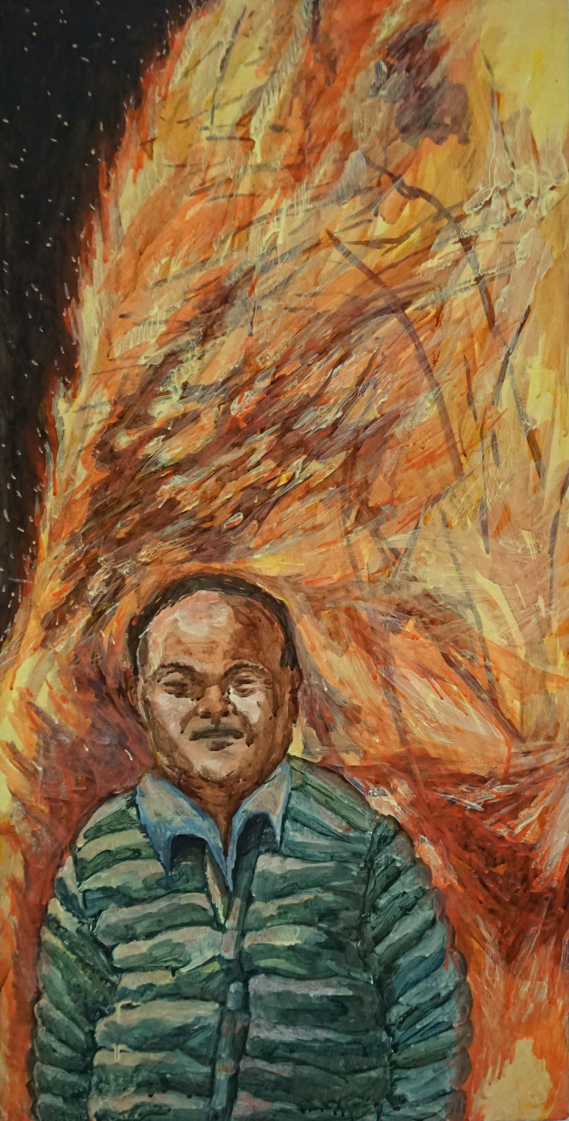 기념,불꽃,놀이 Celebrating, fireworks, playing_acrylic on canvas_91x45cm_2017