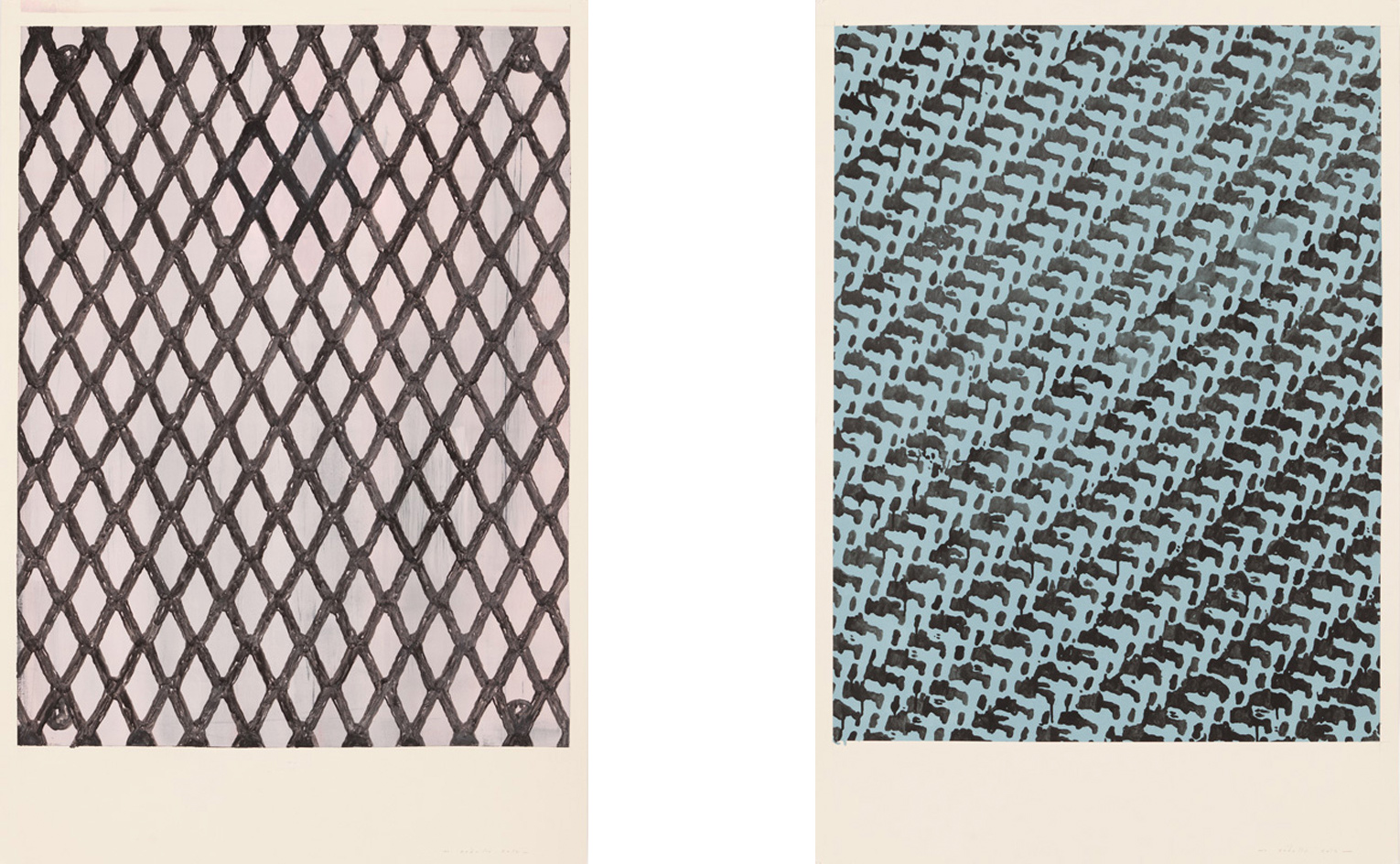 "HP 1 & 2", 2014, Acryl on paper, 120x80 cm