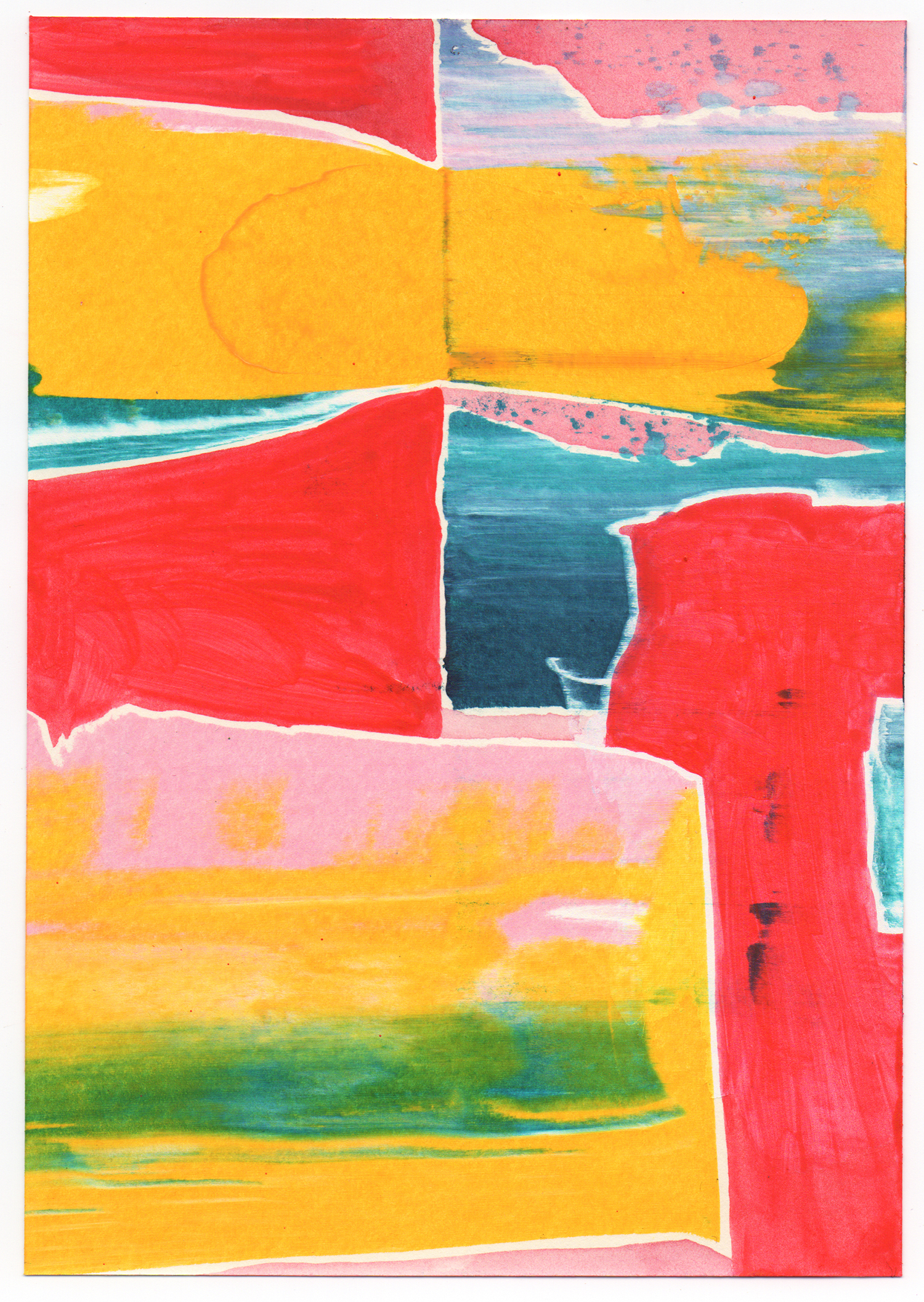 Untitled 460, 2018, Acrylic on paper, 21x14.8cm