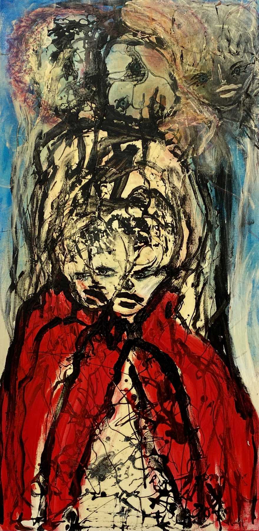 eva gessner doubled being with red cape