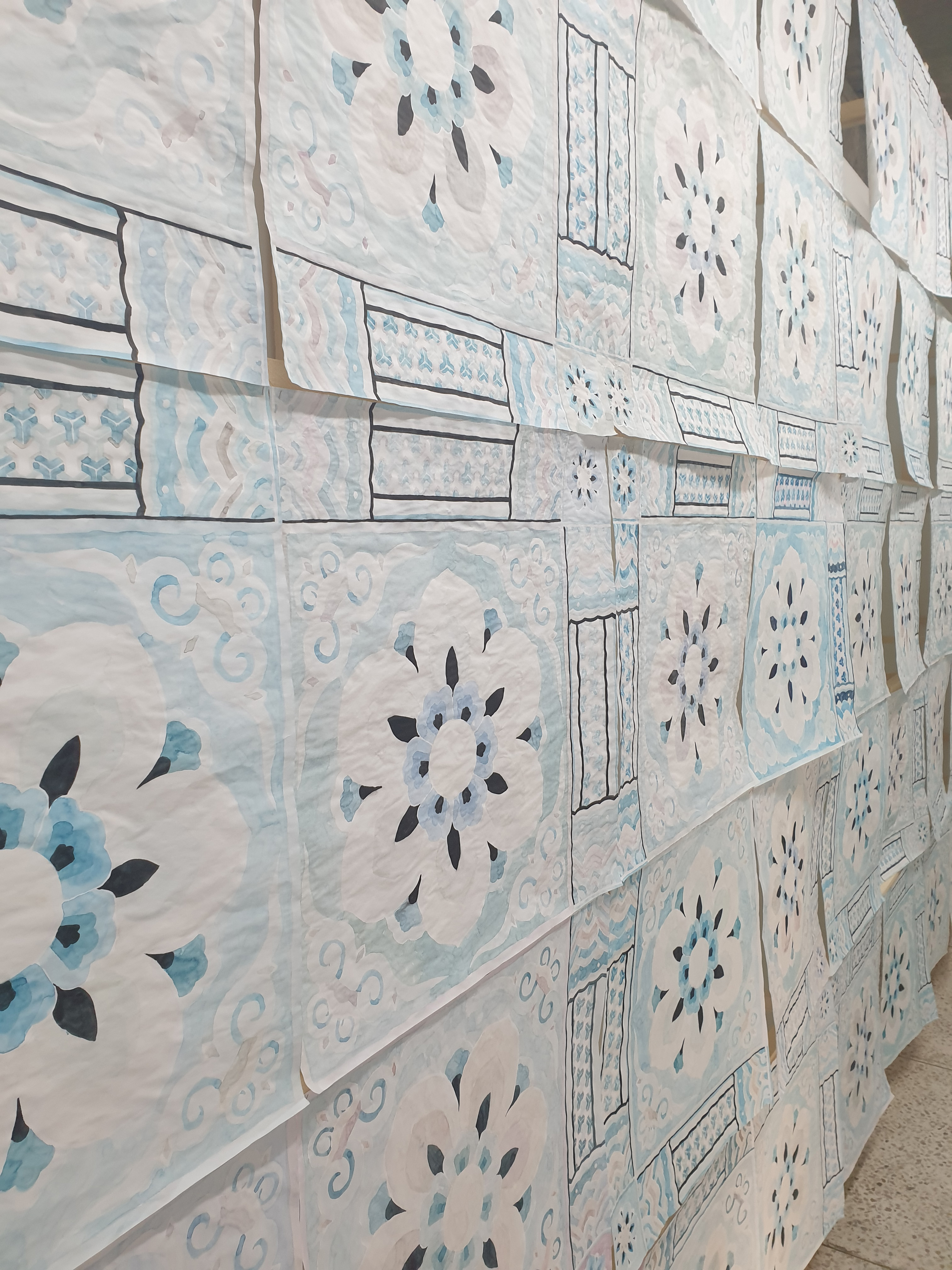 장엄연습/2019/종이에 수채/각48.5cmx49cm(100pcs)/부분