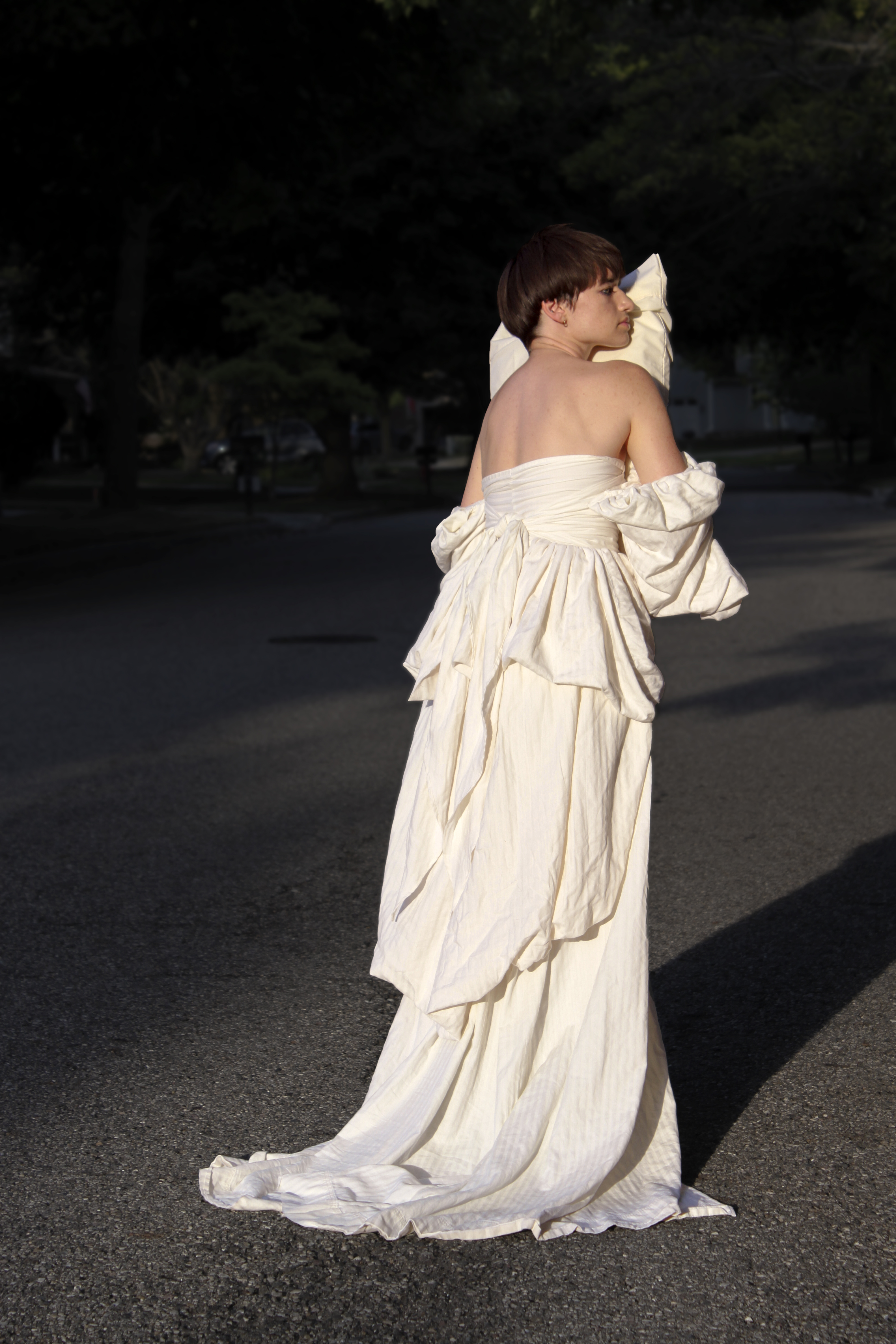 Sheets turned ball gown - Bed/Clothes