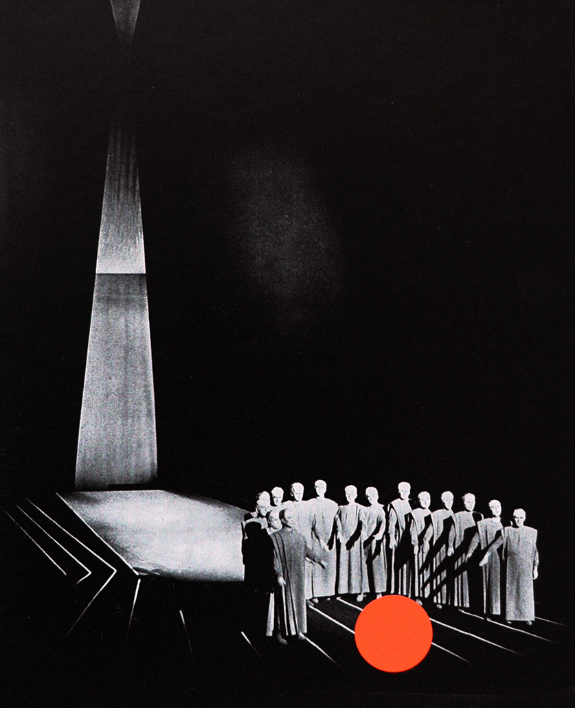 The Focus Group X, collage on paper, 9.5 x7.5 in, 2014
