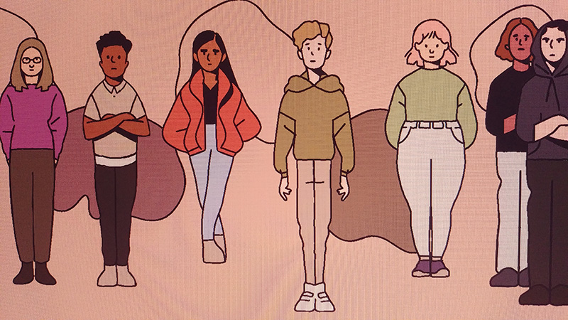 Characters for commercial for email service Jugendnotmail, 2019, with Bitteschön.tv