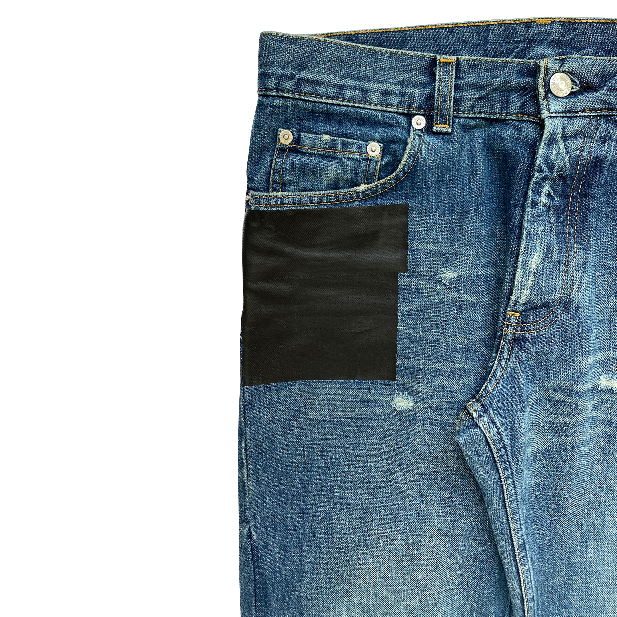 Helmut Lang, S/S 2003 Classic Vintage Denim with Rubber Tape