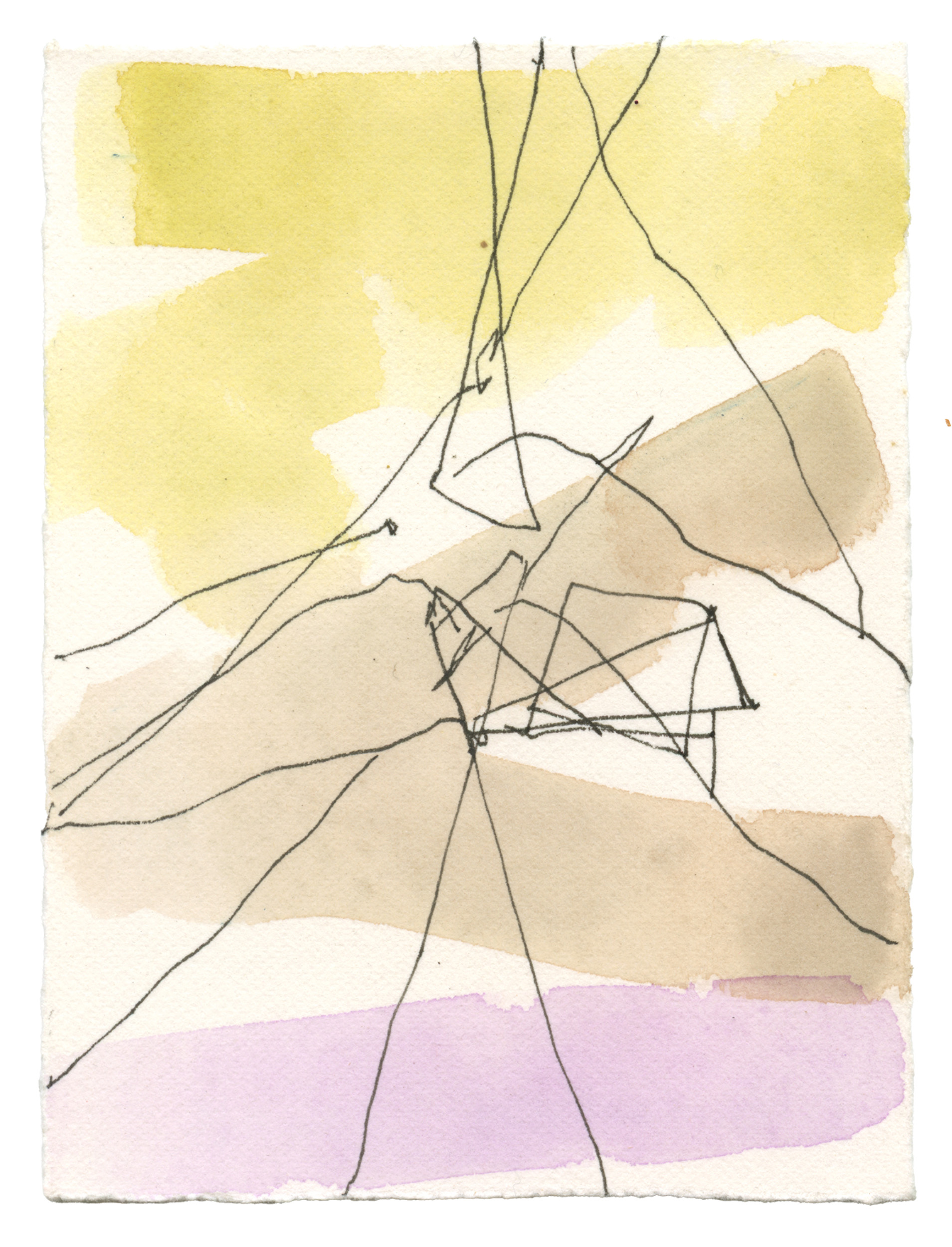 2316, watercolor and ink on paper, 4 x 3 inches