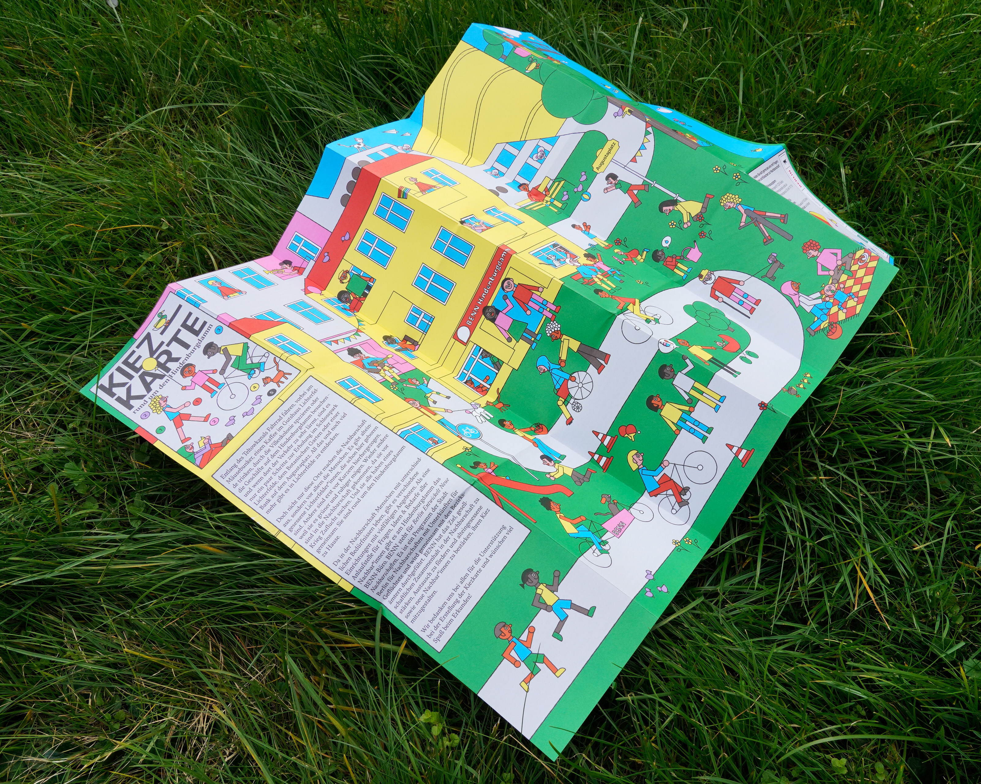 Neighborhood Map and big Illustration for BENN Hindenburgdamm