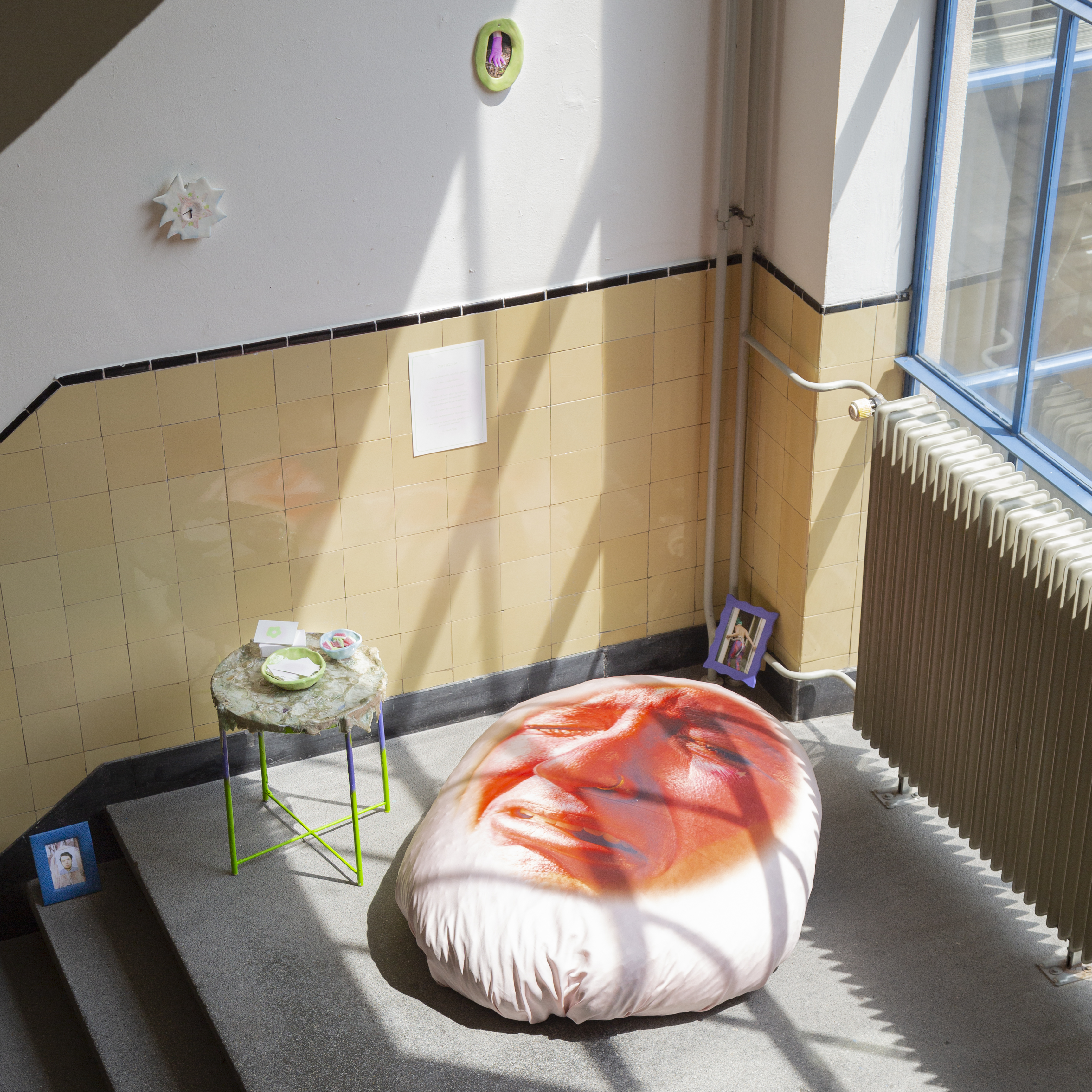 Installation view of "Dialogues in Queer Time," showing the project "To The Straights," with the interactive addition of a card game. Royal Academy of Art, The Hague. 2021.