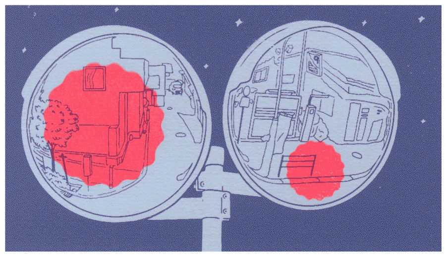 Street Mirror, Screenprinted Animation, 2022