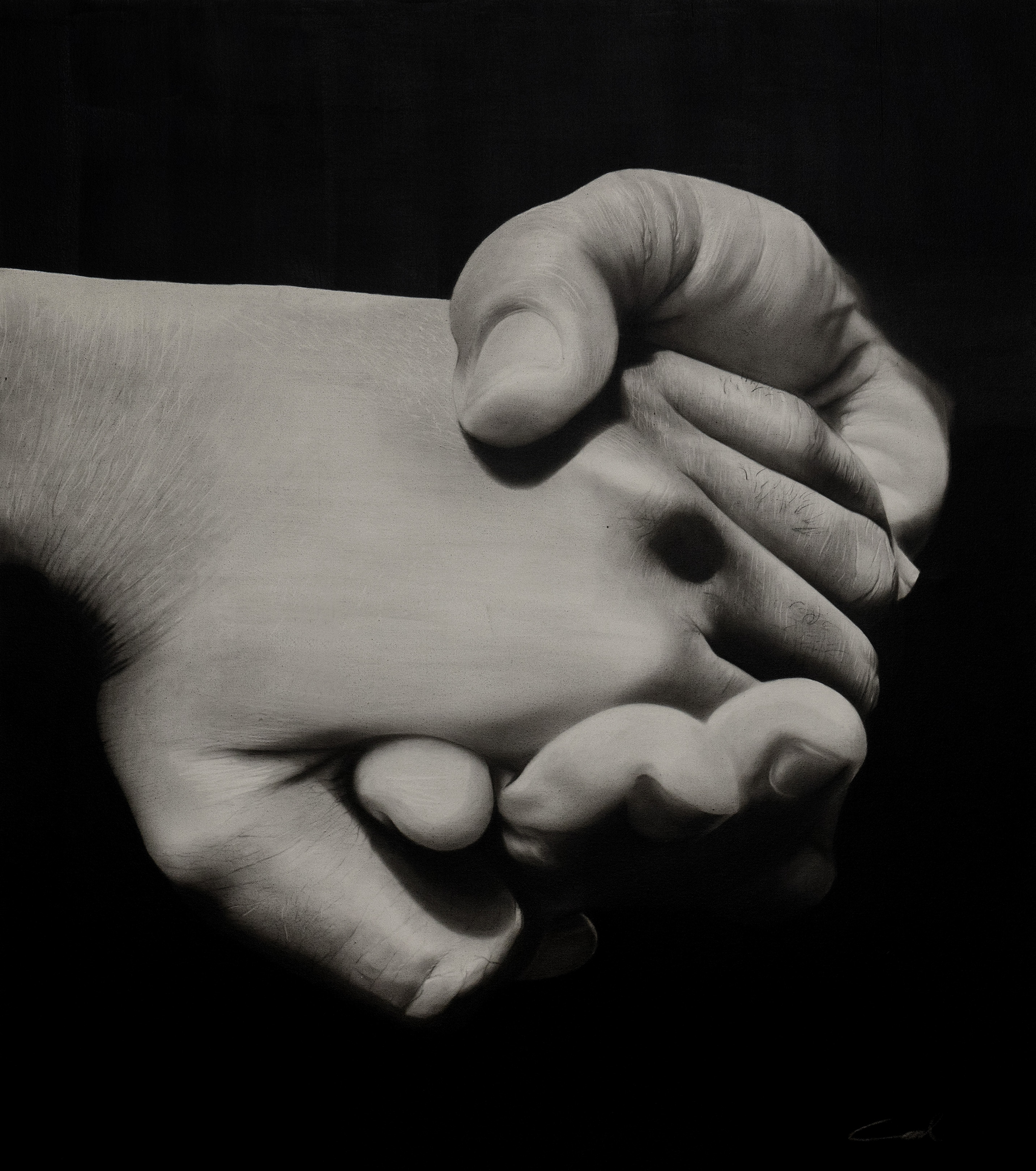 Tumb | 2022 | Charcoal on canvas | 80 x 90 cm