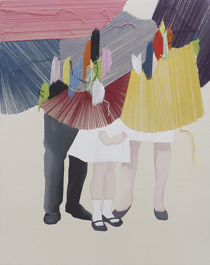 FAMILY | Acrylic and hand embroidery on canvas | 50 x 40 cm | 2013