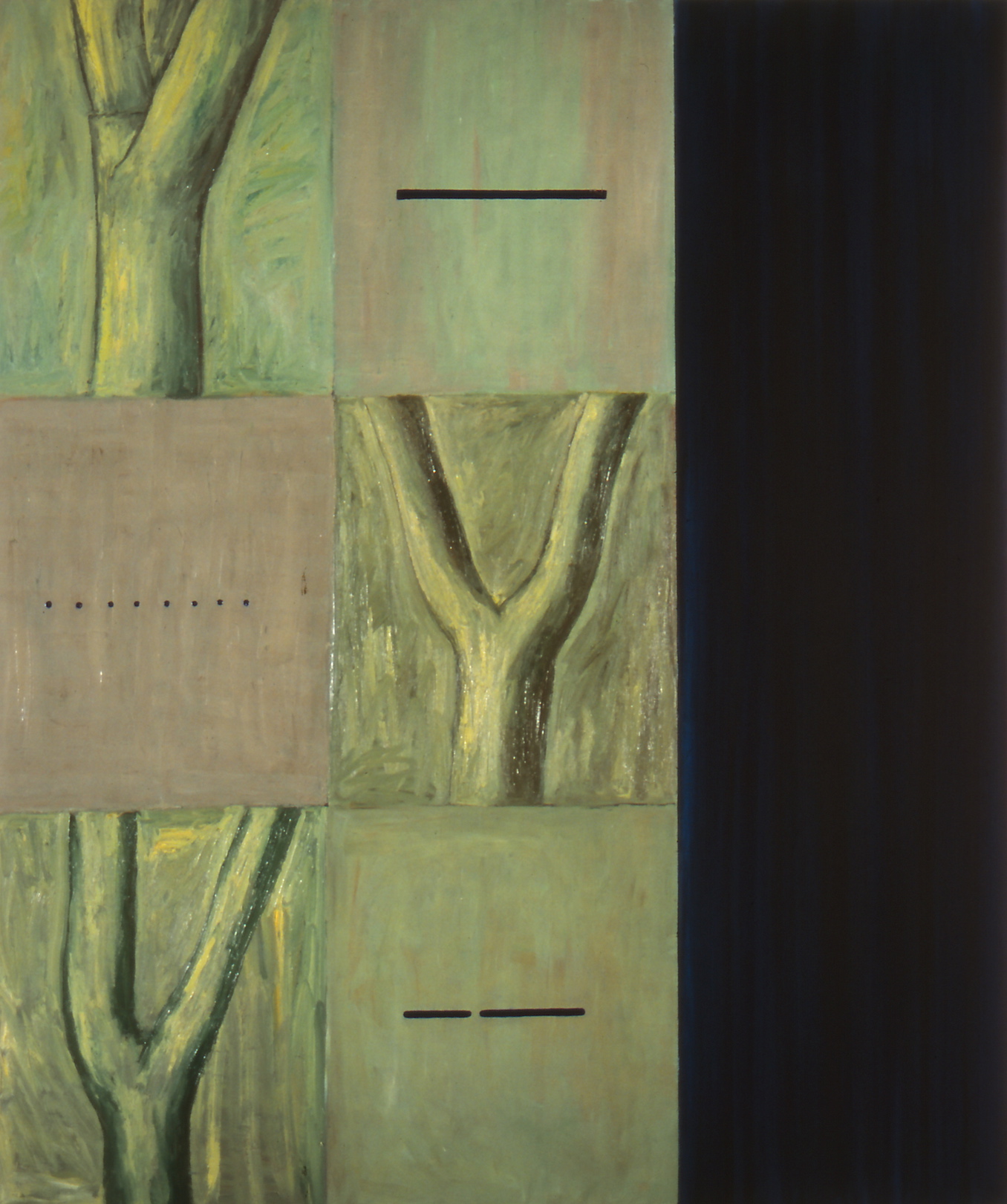 Untitled 1994, acrylic and oil on canvas, 230 x 195 cm