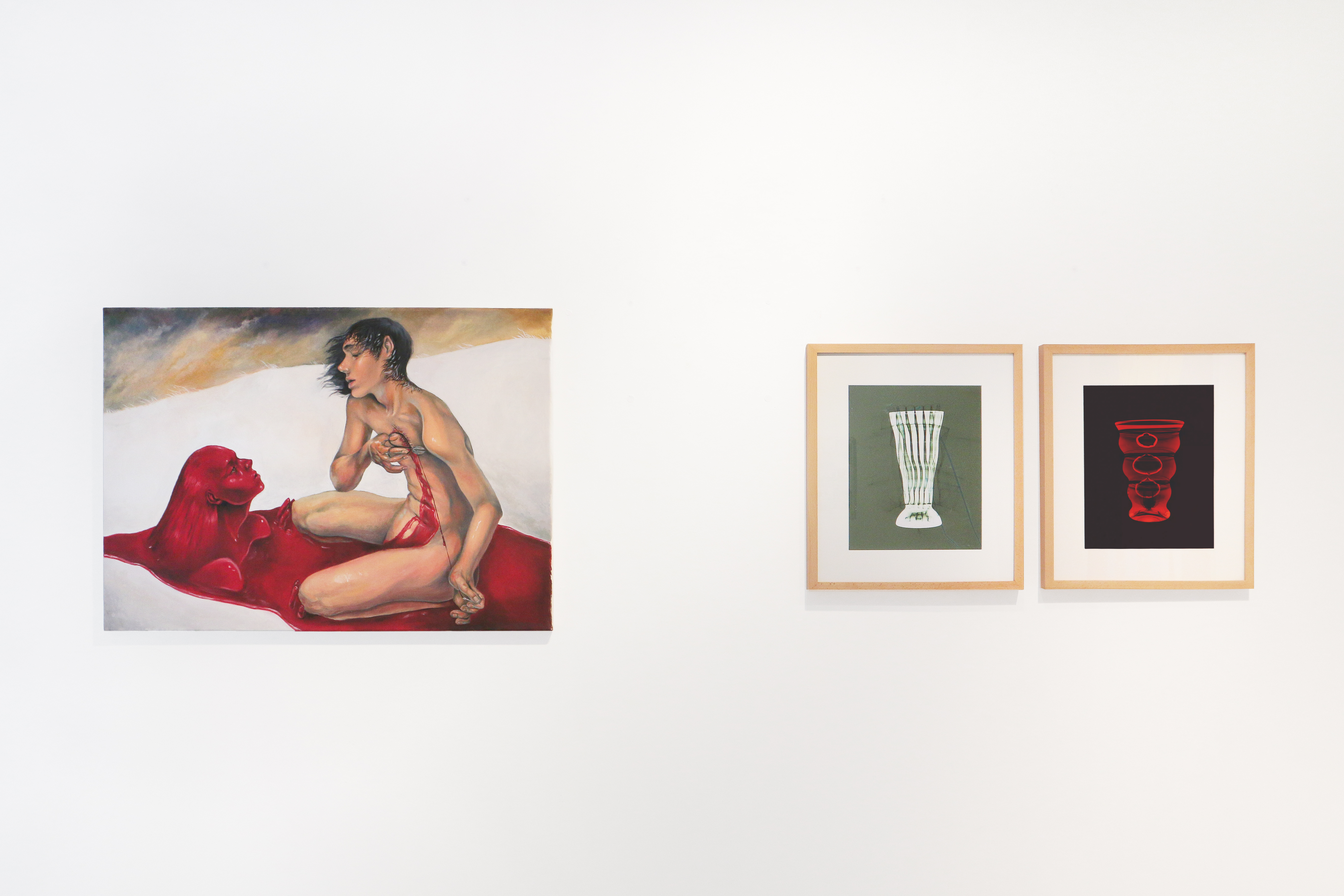 Exhibition View. (L) to (R). Tommy Xie, Kim Coleman.
