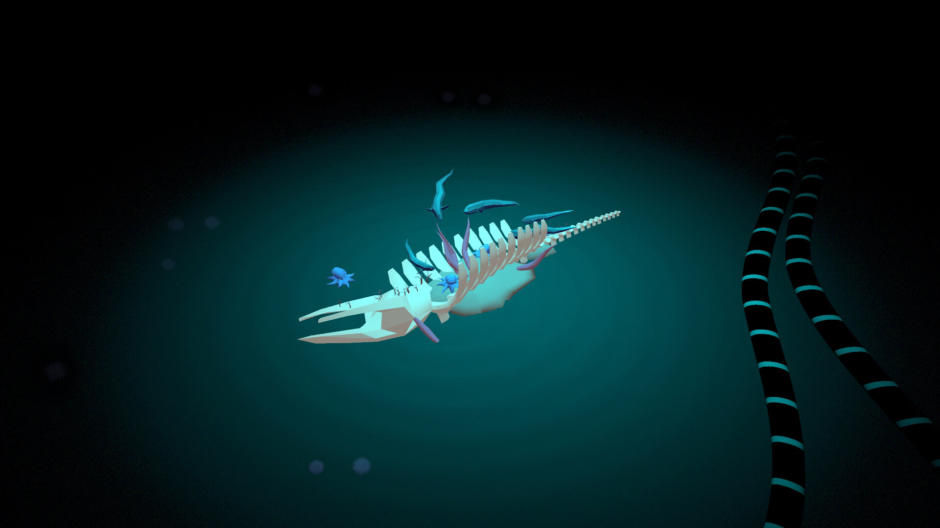 Yambe Tam Deep Dive Ambisonic mix for VR, sound design, music composition, Unity VR implementation, consultancy.Yambe Tam’s Deep Dive is an experimental video game commissioned by FACT (Liverpool, UK) as part of the Jerwood Arts/FACT Fellowship Programme. It is a psycho-geographical exploration of the deep sea in VR controlled by EEG sensors. This immersive experience connects the five states of brainwaves (gamma, beta, alpha, theta, delta) to the five depth zones of the ocean. We produced original ambient ambisonic compositions for each of the five states. Each musical composition fades into the next as the audience moves from state to state.Visit