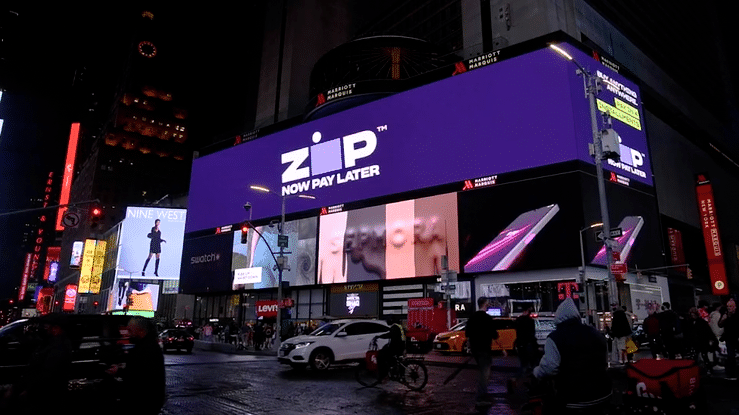 Zip Now, Pay Later' OOH campaign hits NYC, L.A. markets