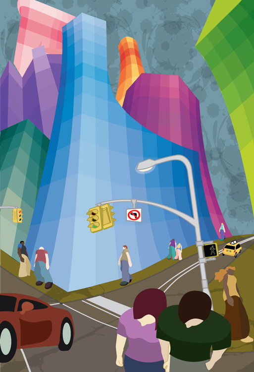 The City, Adobe Illustrator CS3, October 2010