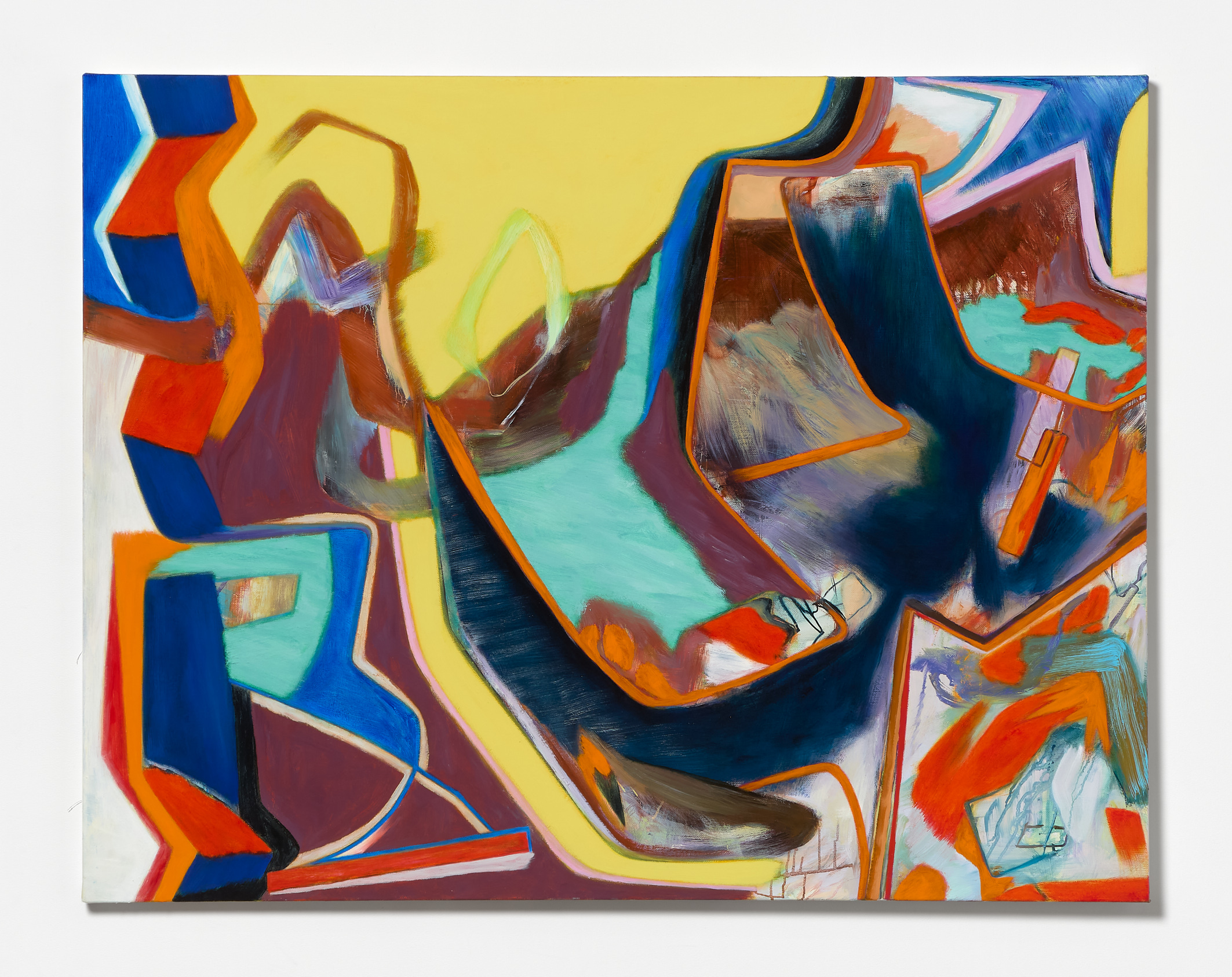 David Palliser, Steep, 2021, Oil on canvas, 138 x 107 cm, Courtesy the artist and Jacob Hoerner Galleries, Melbourne