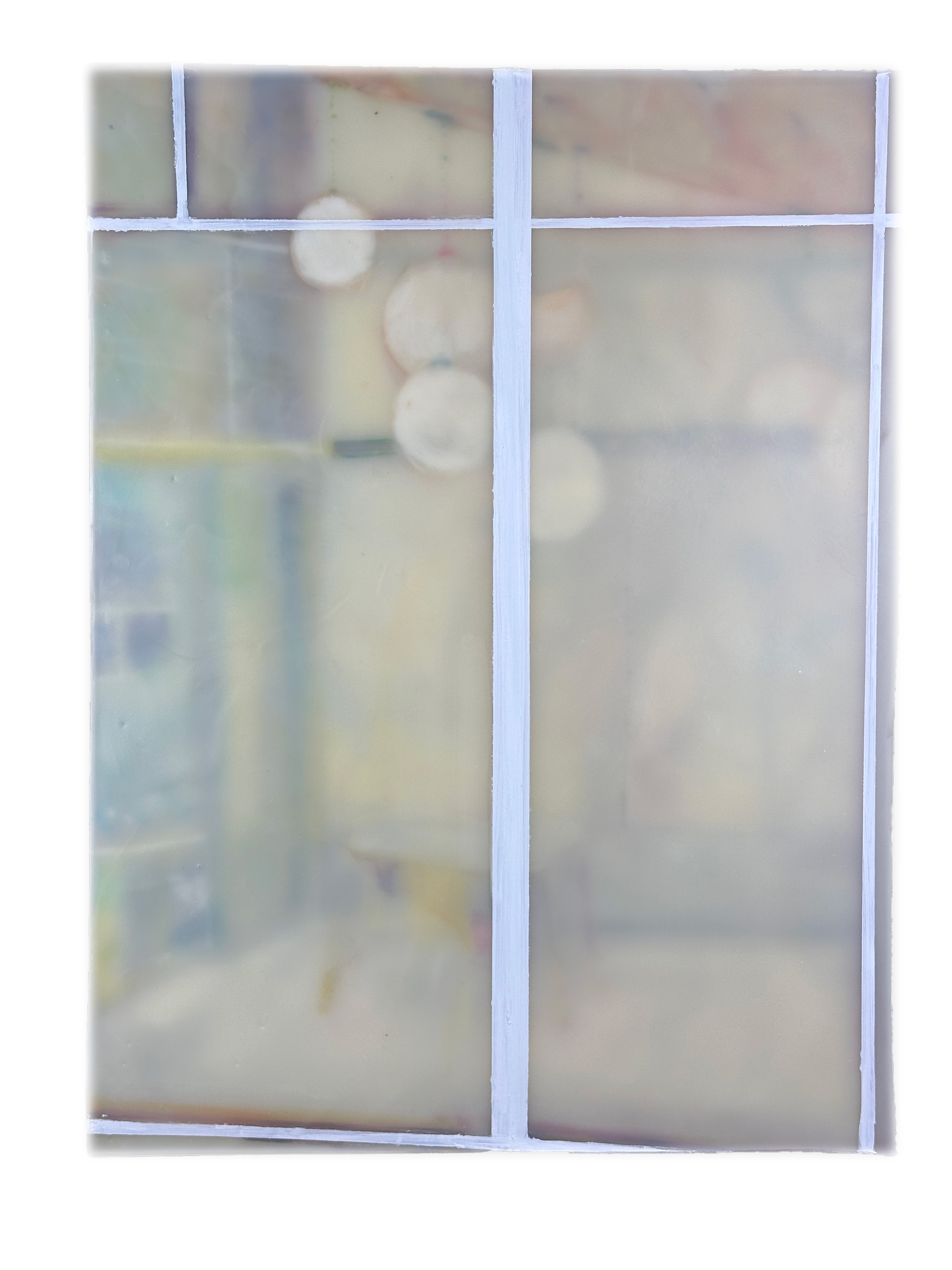 "Interior/Exterior 18," encaustic on board, 16 in x 20 in, 2025