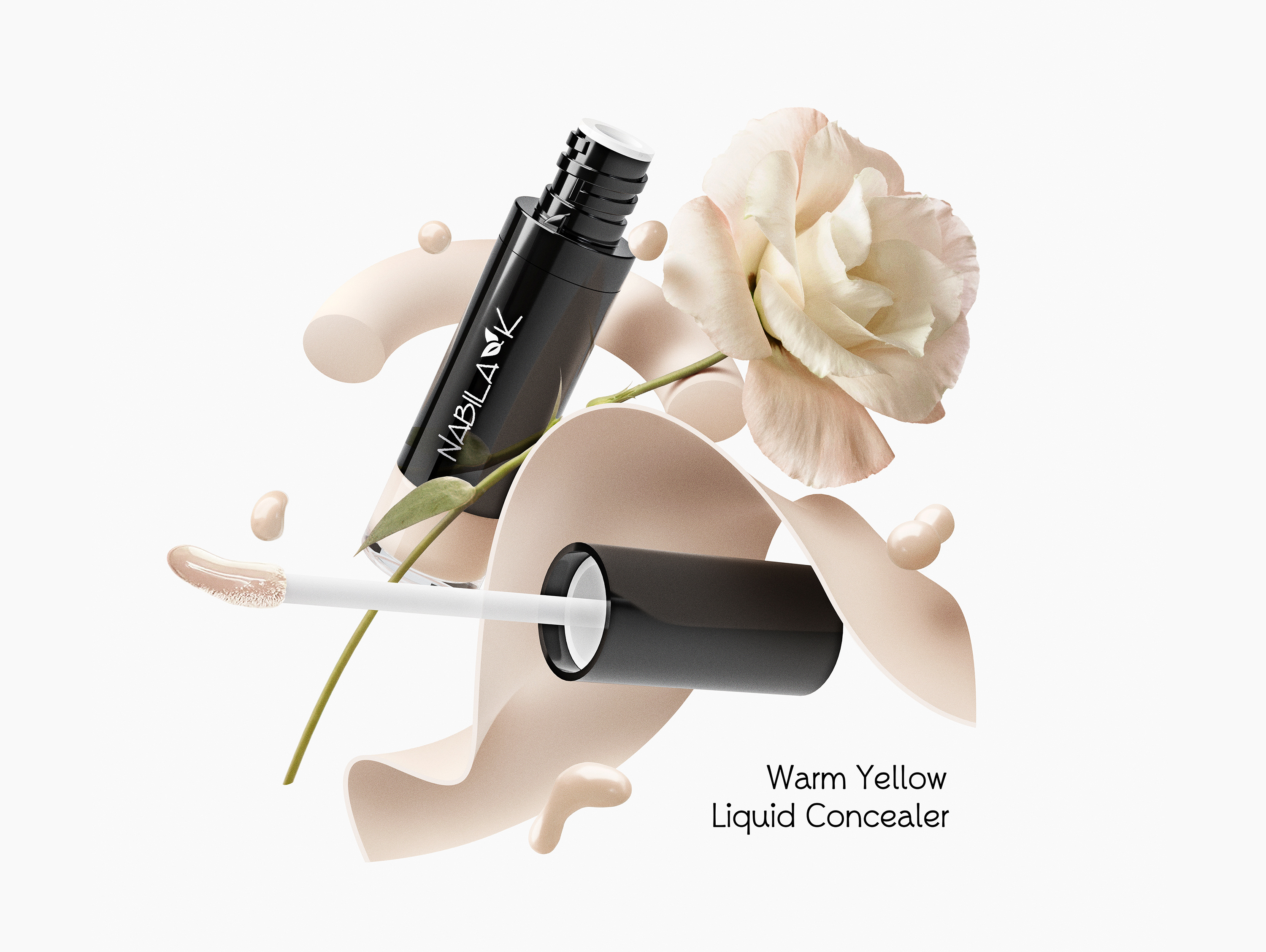 Social media campaign for the concealer and foundation products line. Cosmetic product photography. Makeup product styling. Eclectic M Studio.