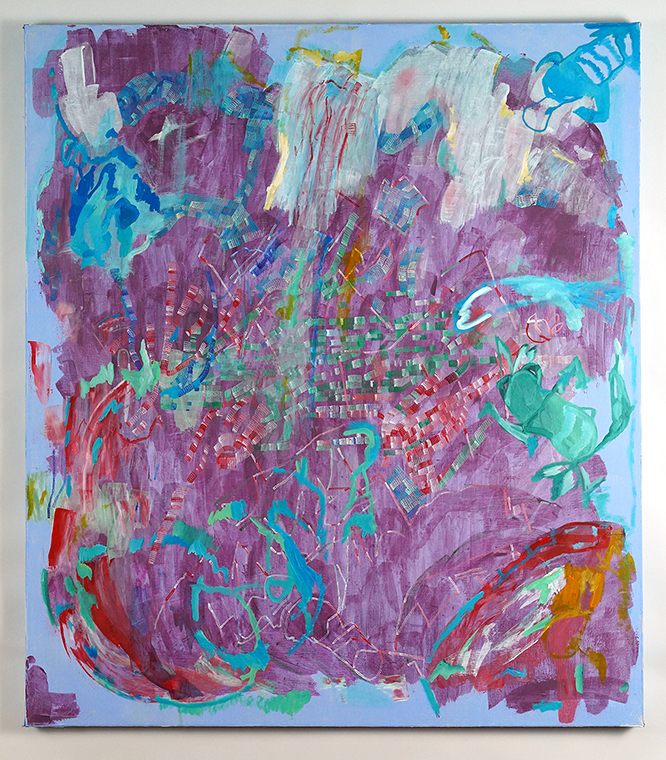 Bug/Beetle, oil and acrylic on linen, 40 x 46 inches, 2025