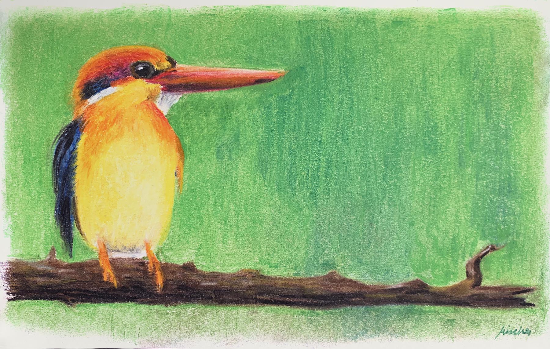Bird, pastel