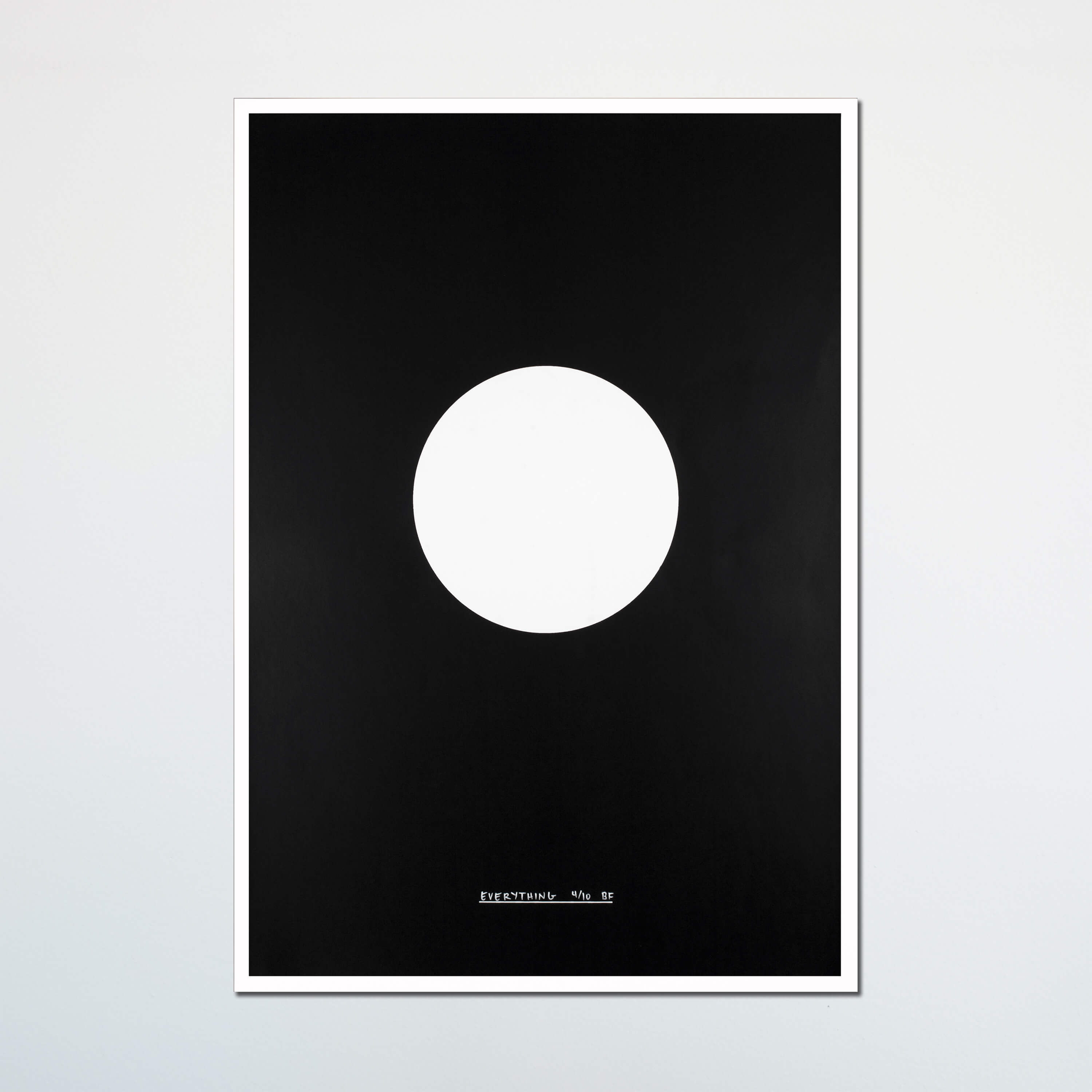 M&aacute;thēma: Everything, 1 color screenprint on Black Canson Edition, 250 GSM, Ed. of 10, 39.25 x 27.5 in 