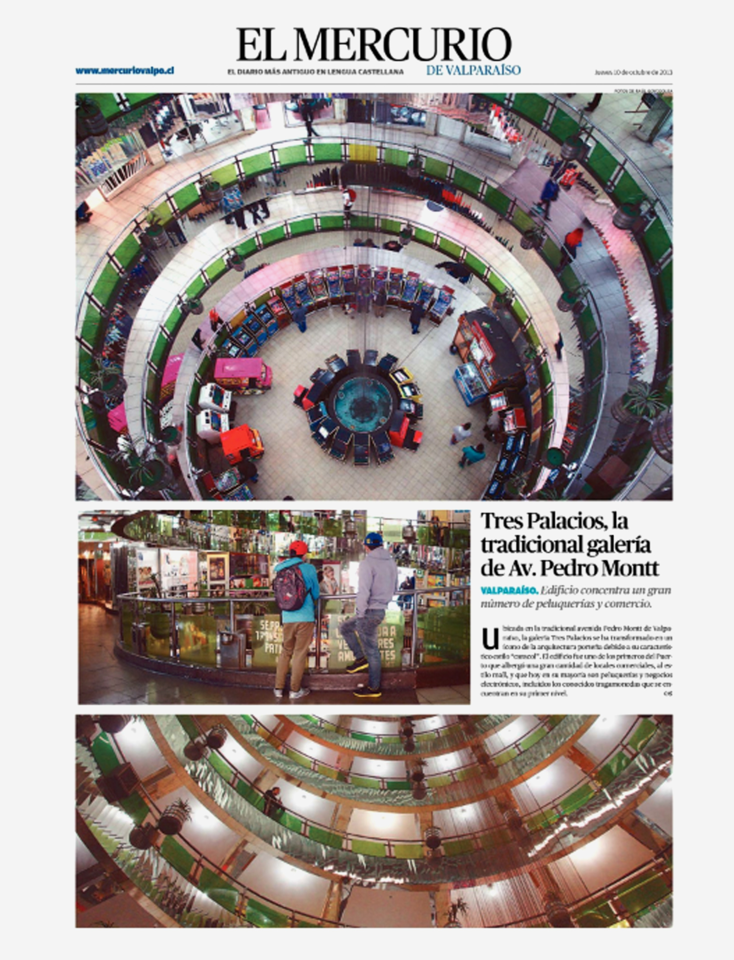 P&aacute;gina gr&aacute;fica Mercurio Valpo.