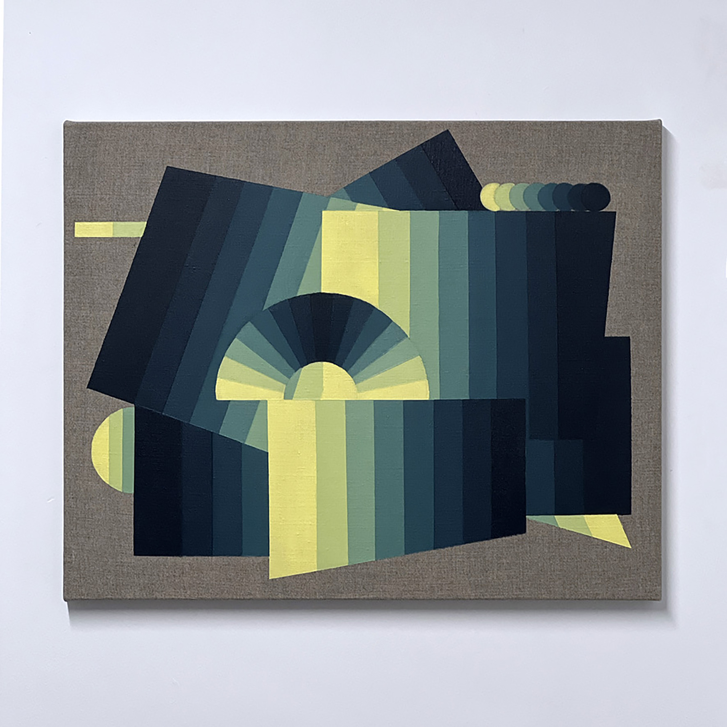 Machbands (chroma) LXXVIII, 41cm x 51cm, acrylic on linen