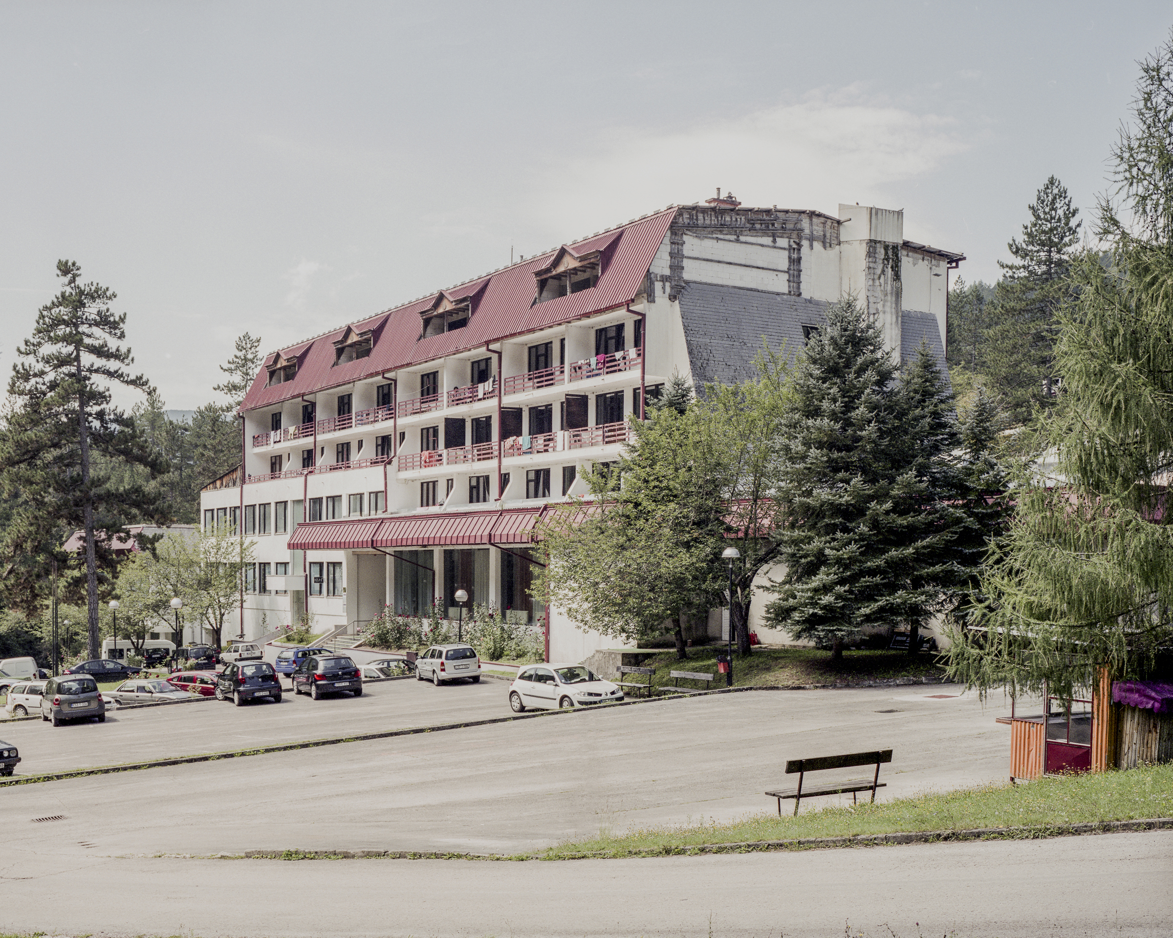 Vilina Vlas I. From hotel's website: Rehabilitation Center “Vilina Vlas” has 66 single and double rooms and apartments with a total capacity of 134 beds. Here they come, both sick and healthy, to improve and regain health, and to relax and vacate. The entire environment of the hotel is crammed with dense pinewood, which is a source of life energy, calms the soul and body, and the cave just adds to this complete experience.
