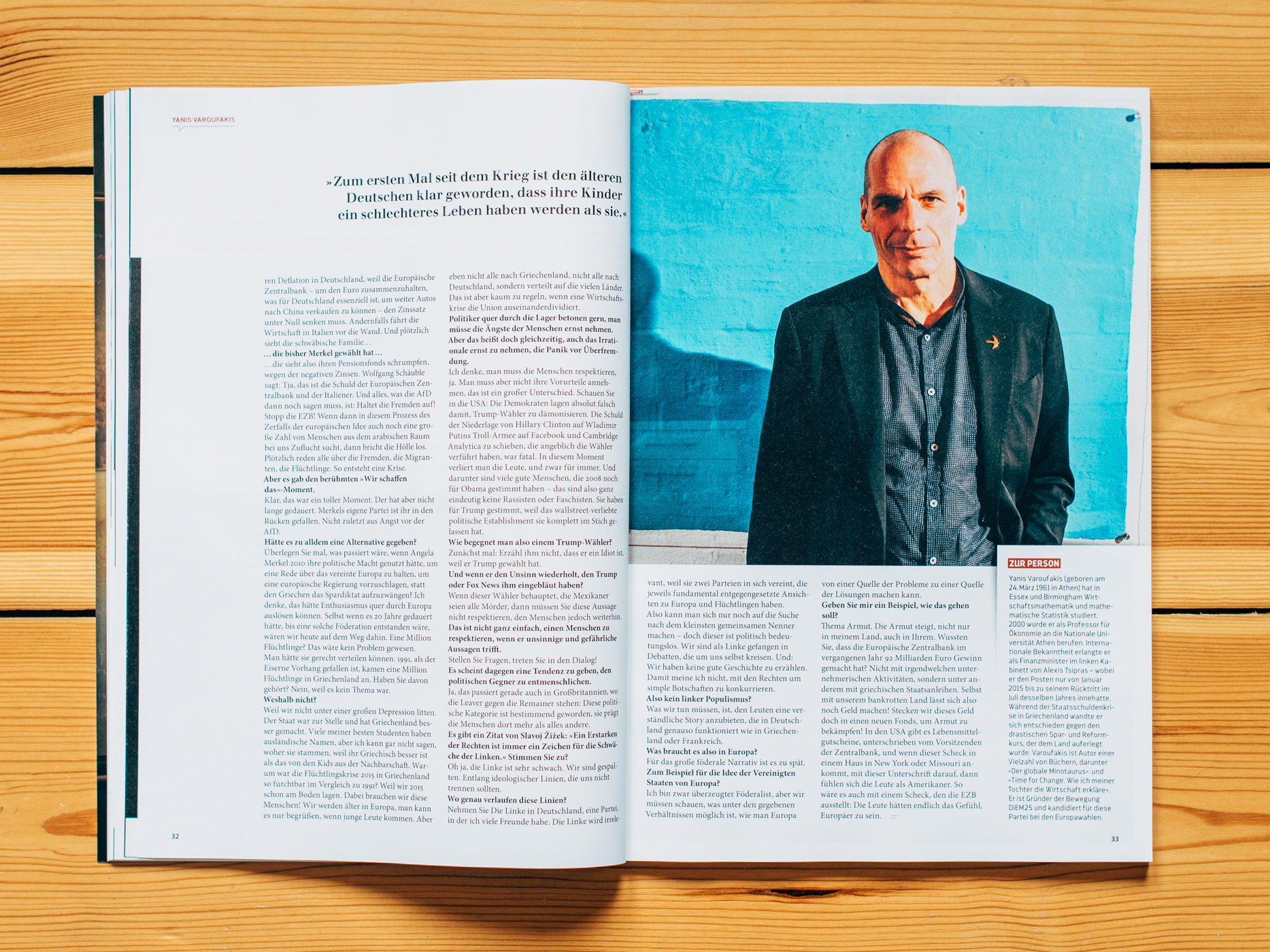 Galore Interviews / Yanis Varoufakis Portrait / May 2019