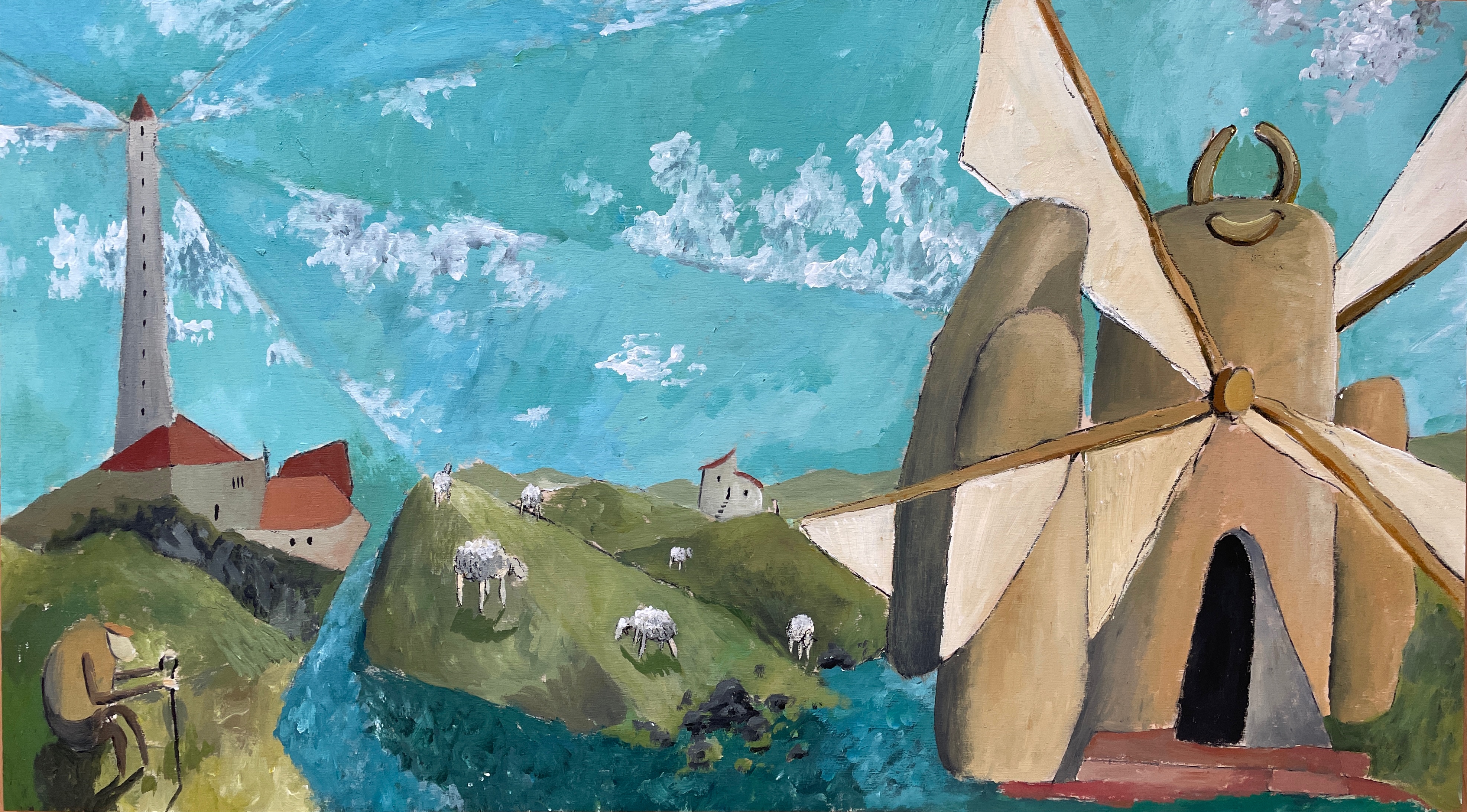 untitled, 2021, acrylic on wood