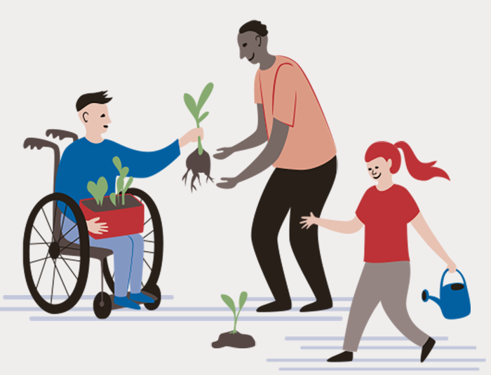 Gemeinsam WeitergehenIllustrationen, Infografiken