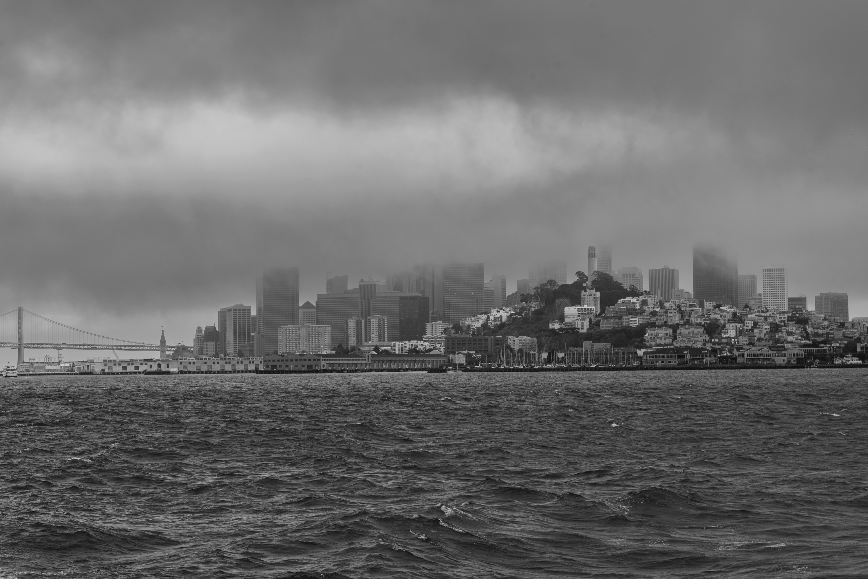 Vue de San Francisco depuis l'Alcatraz. Californie. 