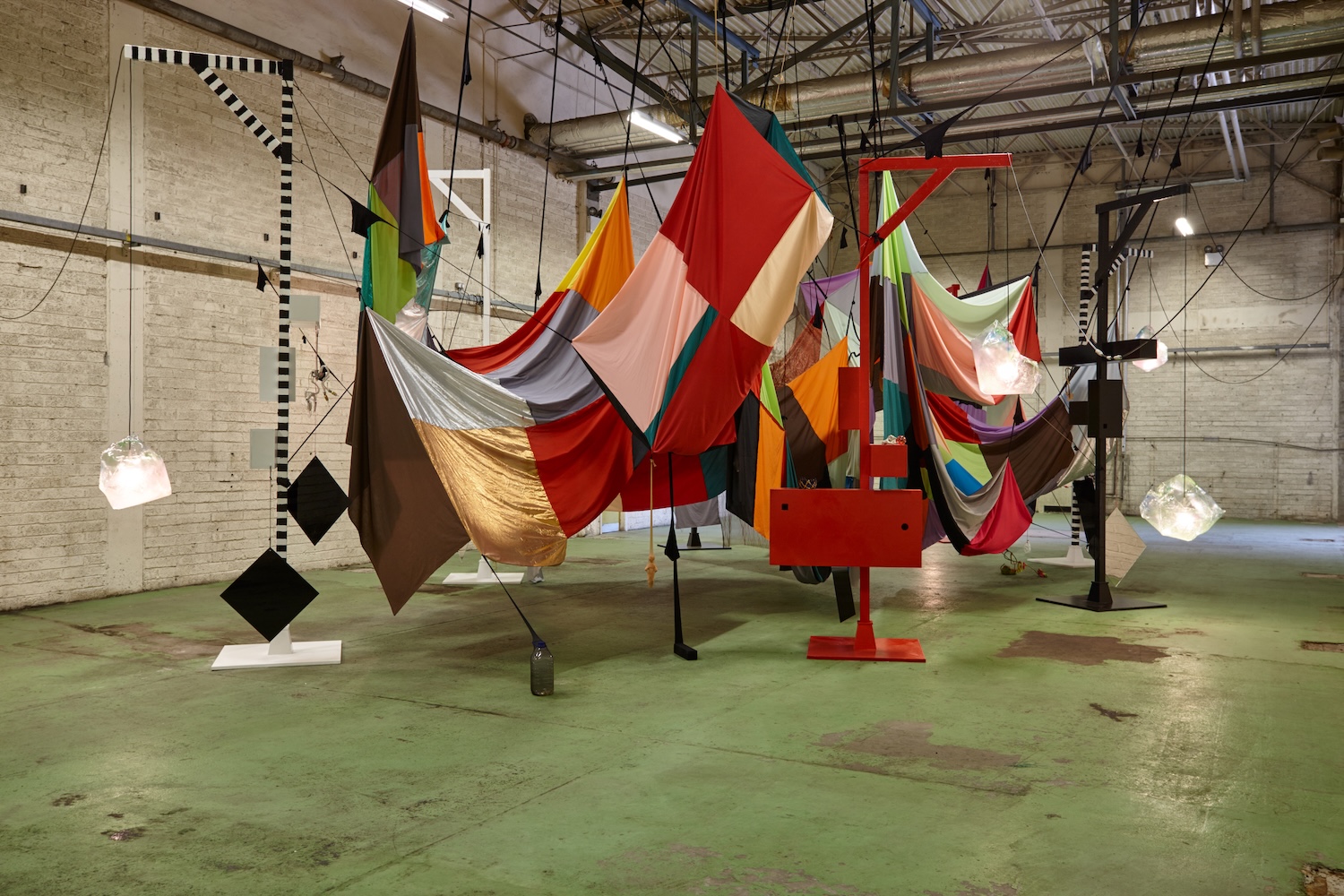 Vaari Claffey, Magnetism, Hazelwood, Sligo, 2015. Sculptural installation by Mikala Dwyer.  Photo: Denis Mortell