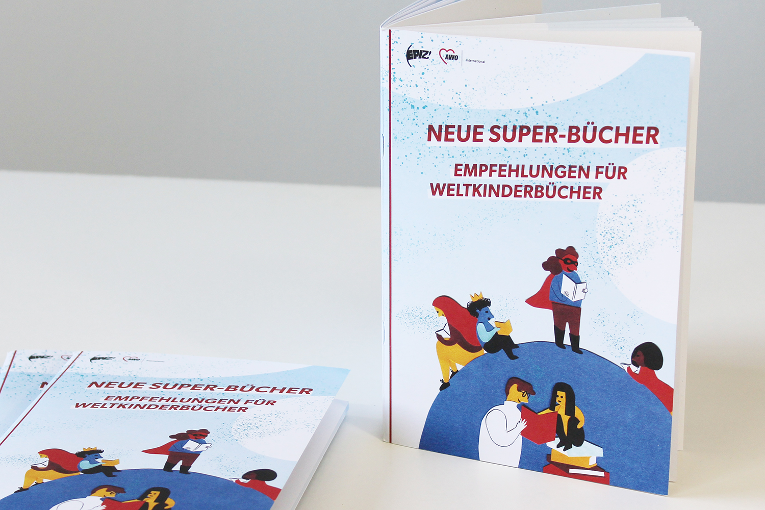 WeltkinderbücherCoverillustration, Broschürenlayout