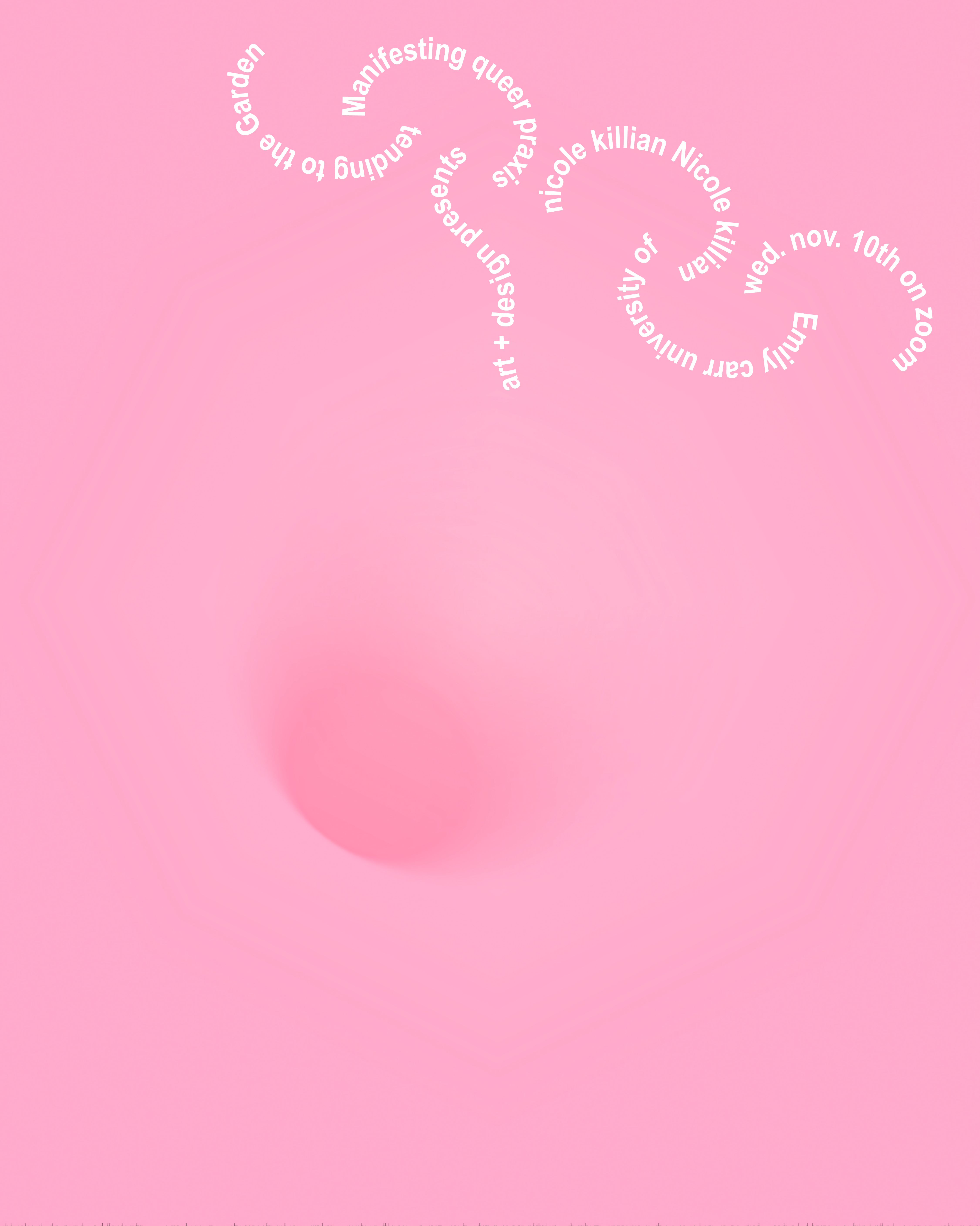 concept poster for Emily Carr University of Art & Design lecture series, fall 2021