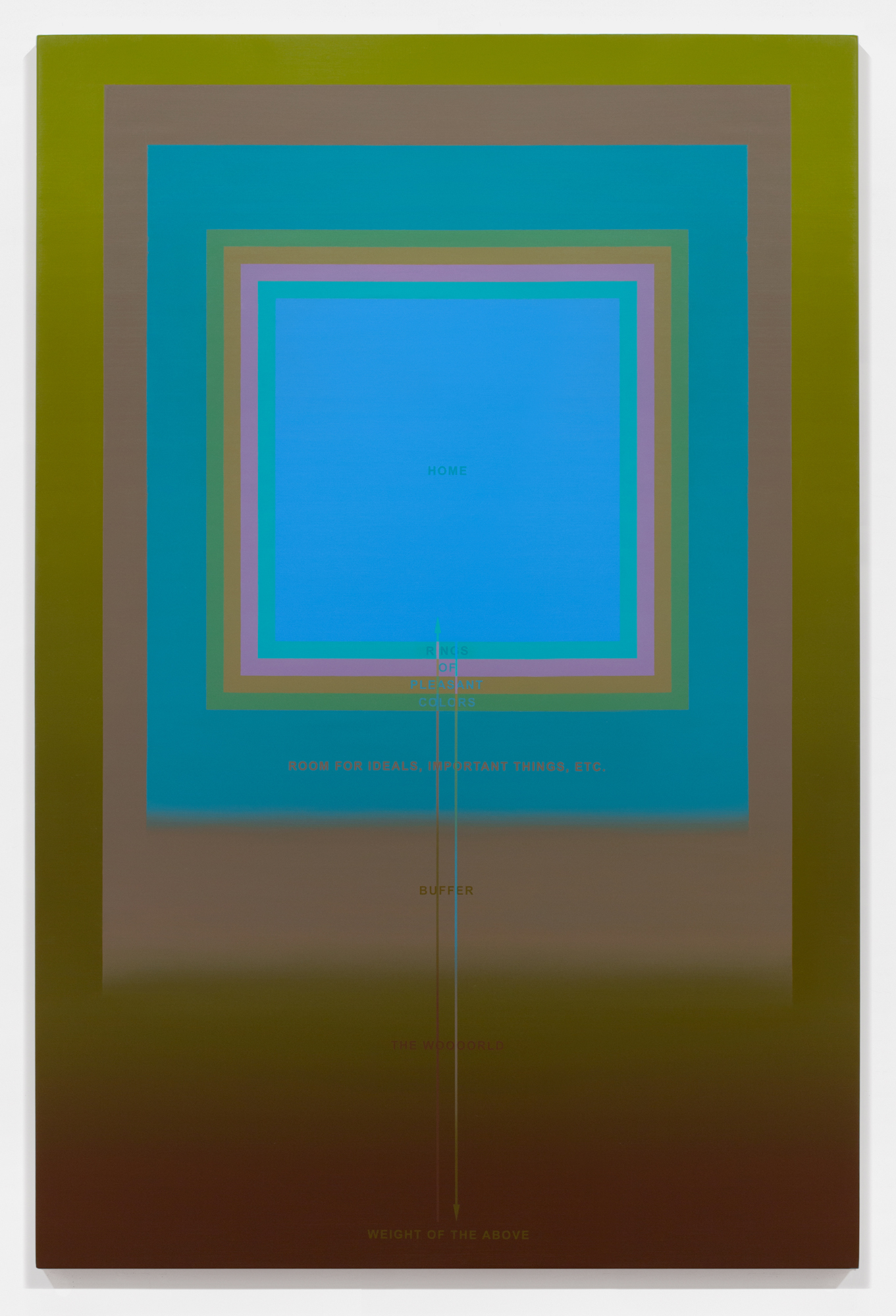 Buoyant Home Template (II). 2014. Oil and acrylic on canvas, 72" x 48" (183 x 122 cm)
