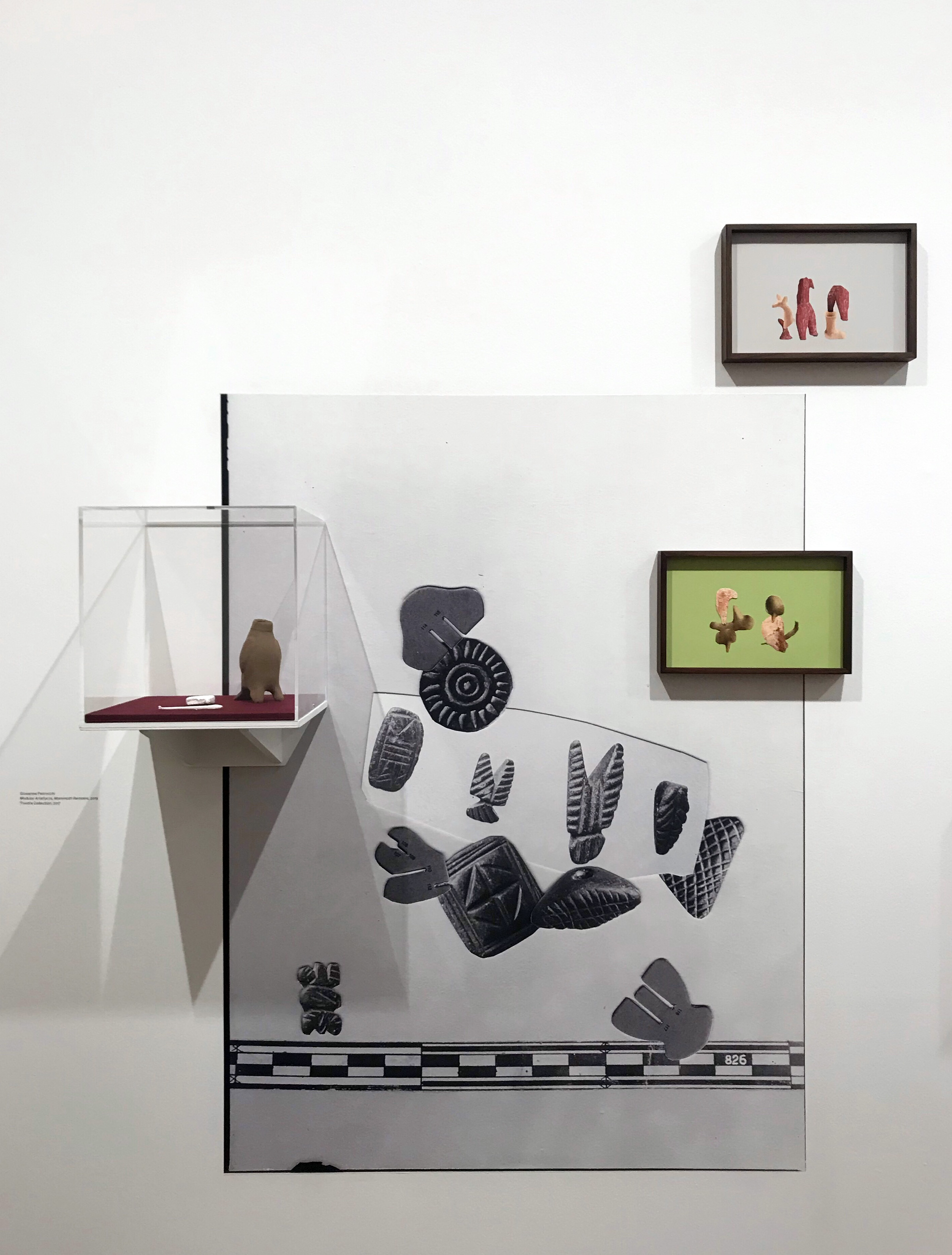 28x28x28cm acrylic display shelf, vinyl print, 28x19cm archival Inkjet prints, walnut wood frames with museum glass